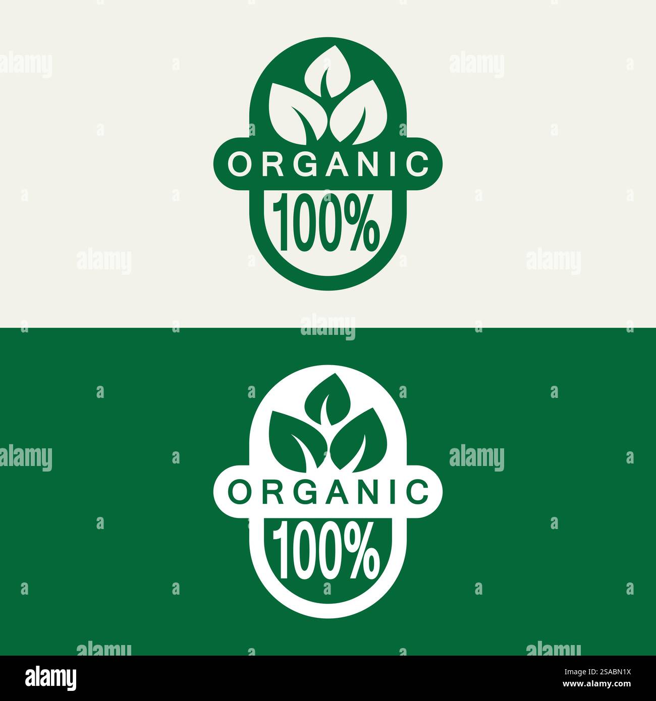 100 percent organic vector logo design. Can use for label, badge, print ...