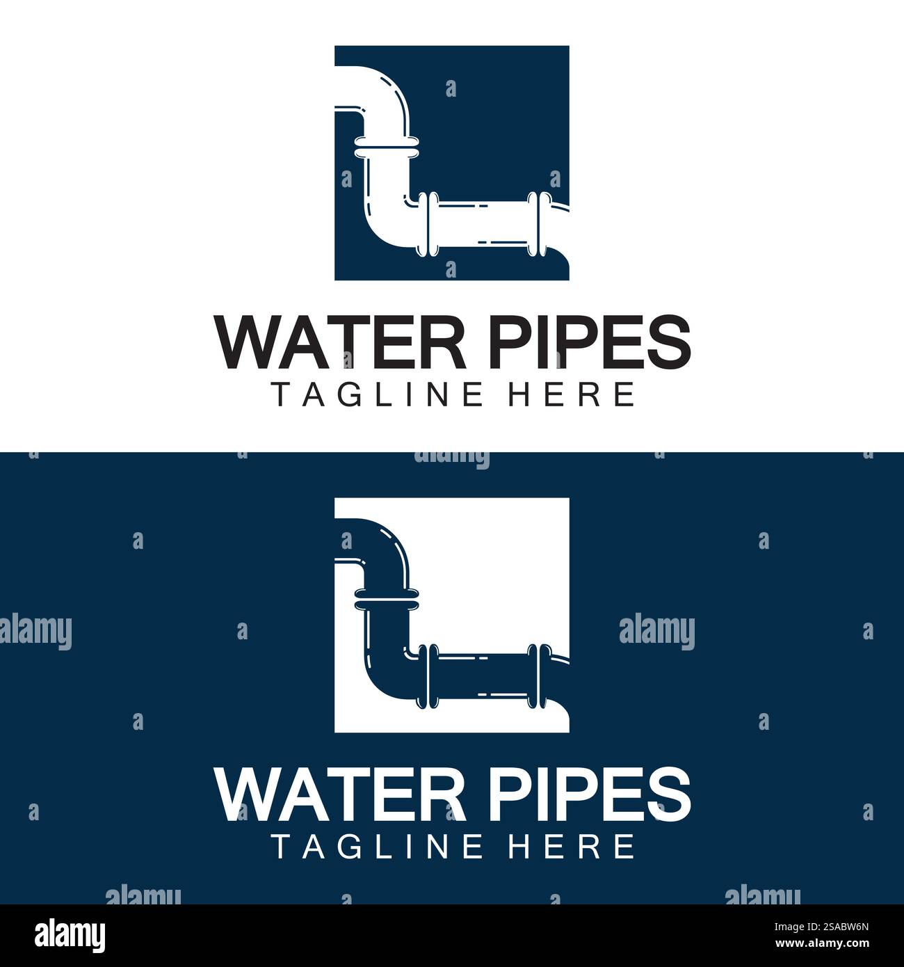 Water Pipes logo icon design template - Vector Stock Vector