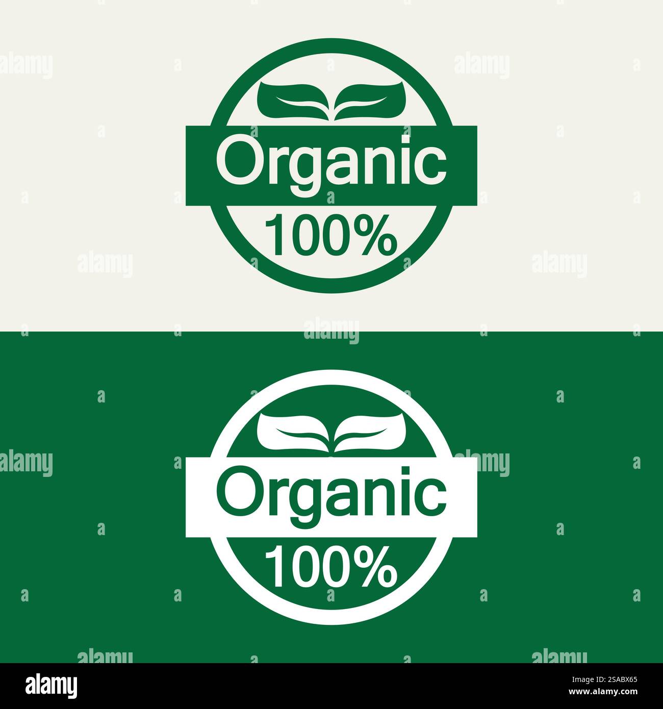 100 percent organic vector logo design can use for label hi-res stock ...