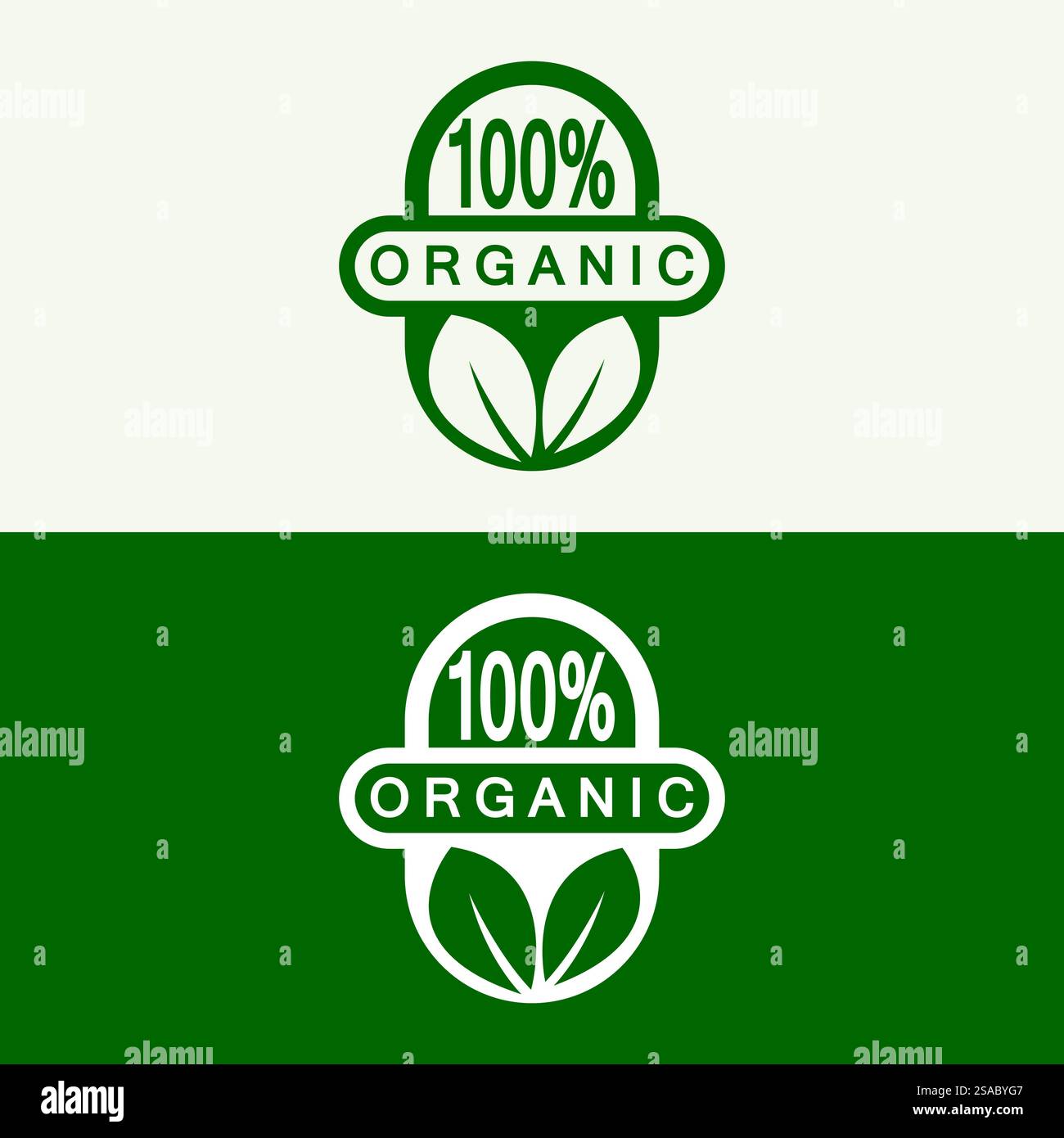 100 percent organic vector logo design. Can use for label, badge, print ...
