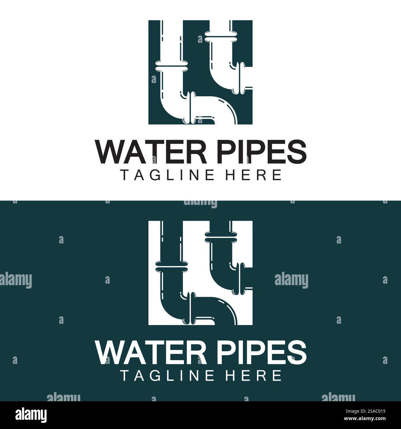 Water Pipes logo icon design template - Vector Stock Vector