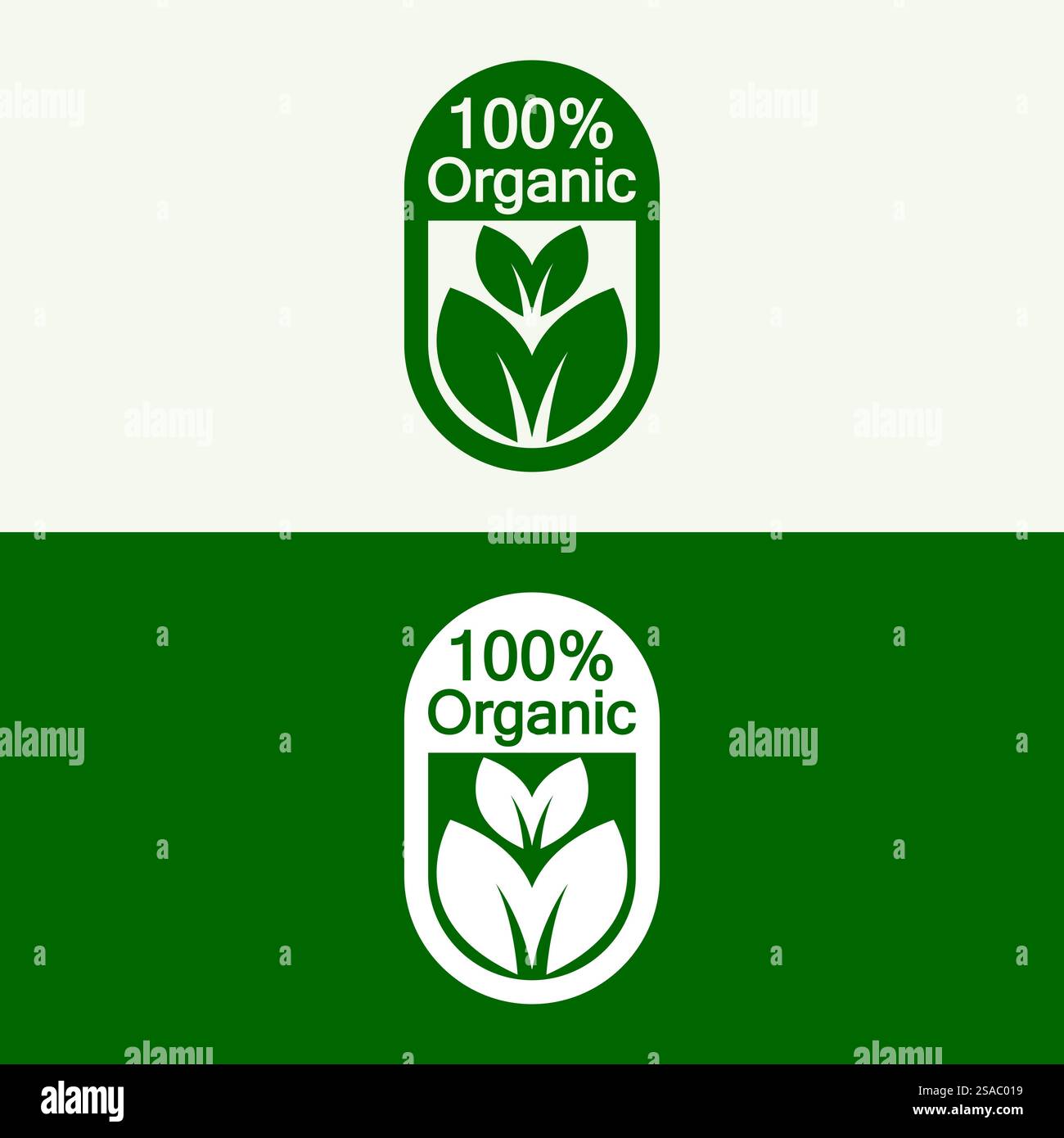 100 percent organic vector logo design. Can use for label, badge, print ...