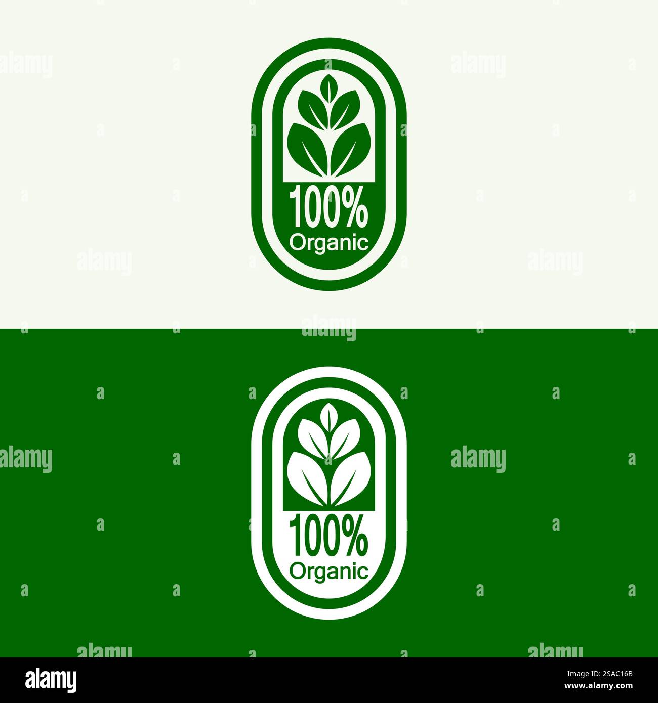 100 percent organic vector logo design. Can use for label, badge, print ...