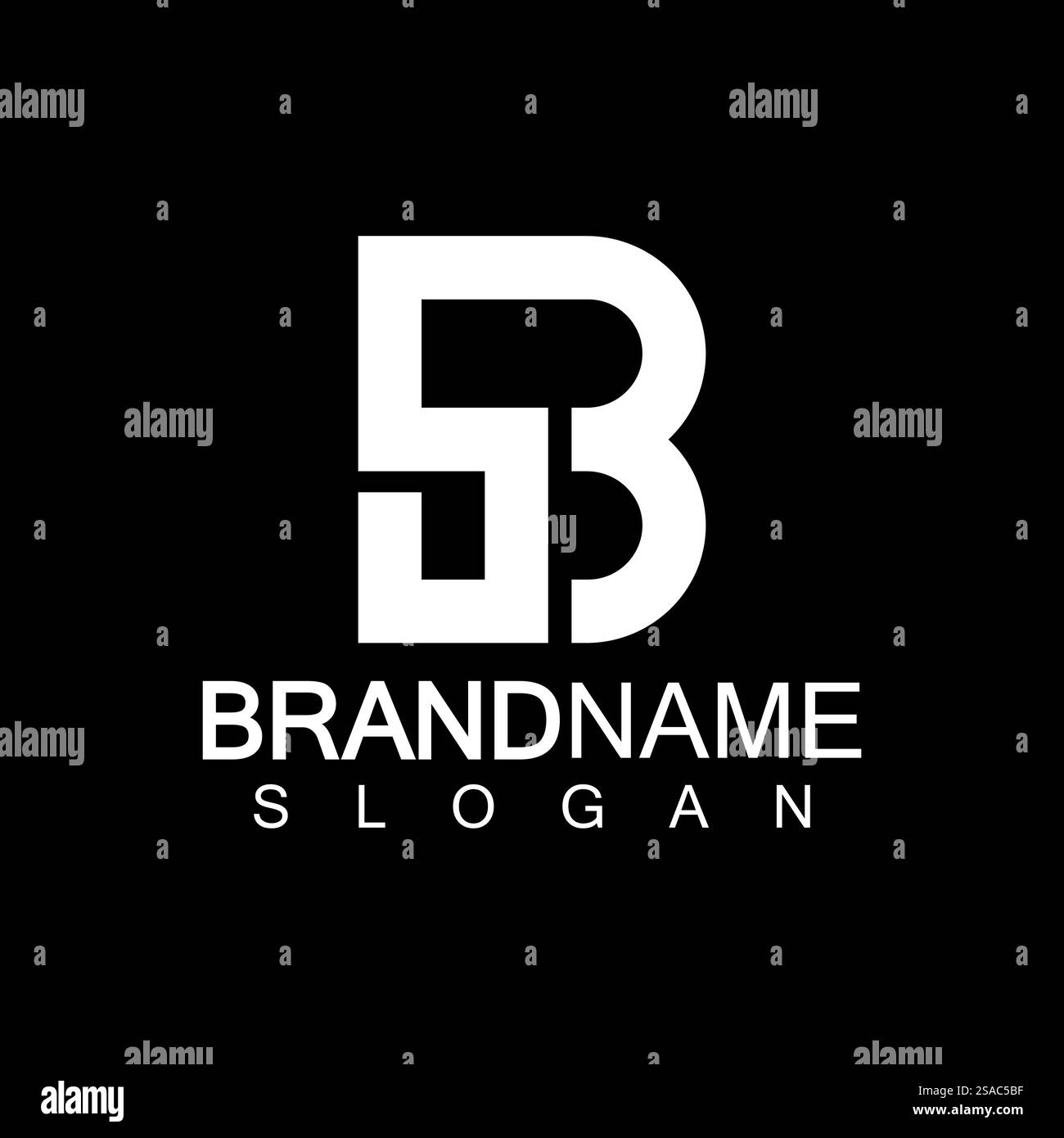 Alphabet Letters SB or BS logo design template Stock Vector Image & Art ...