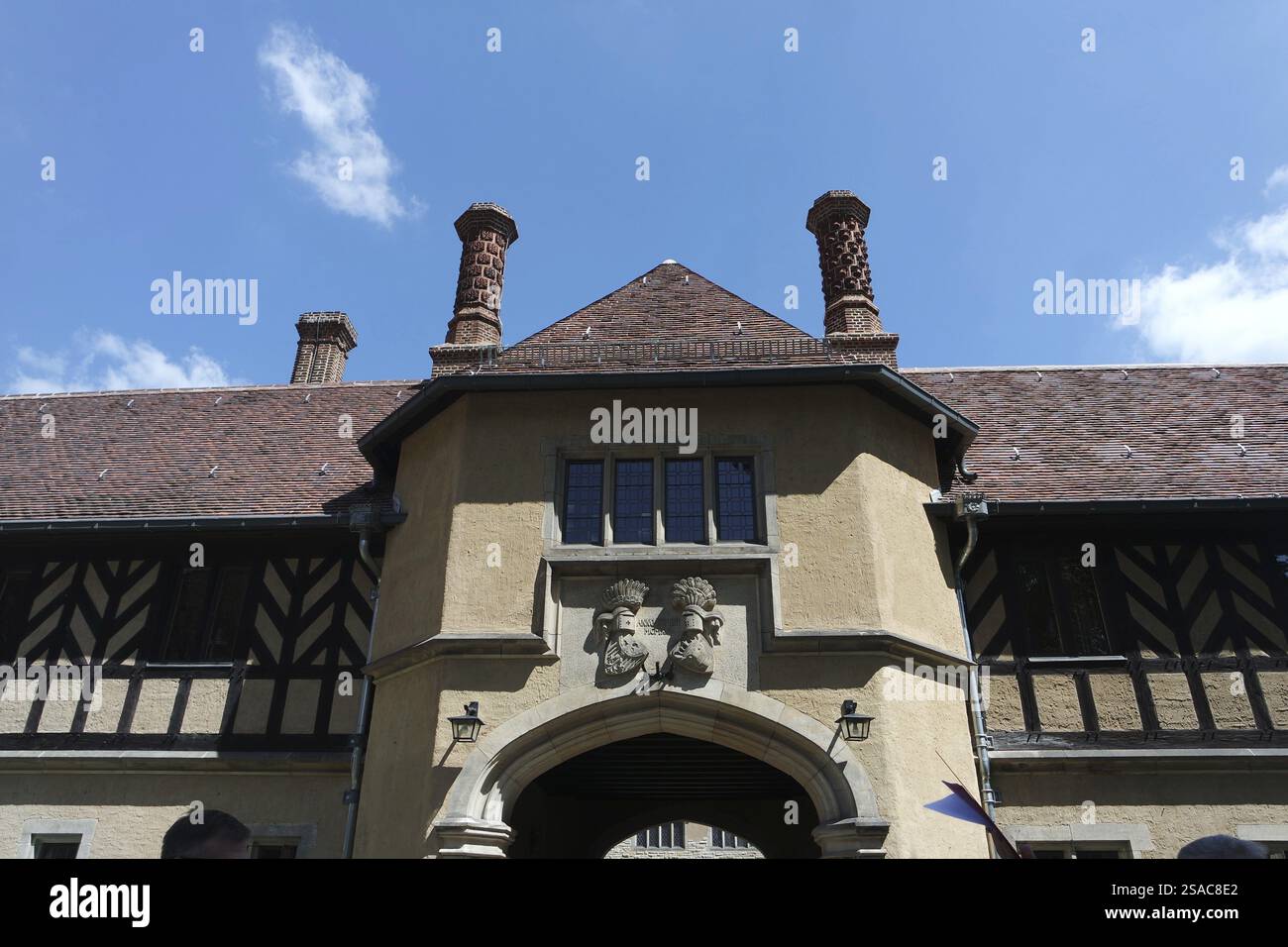 Half-timbered architecture, Cecilienhof Palace, Potsdam Stock Photo