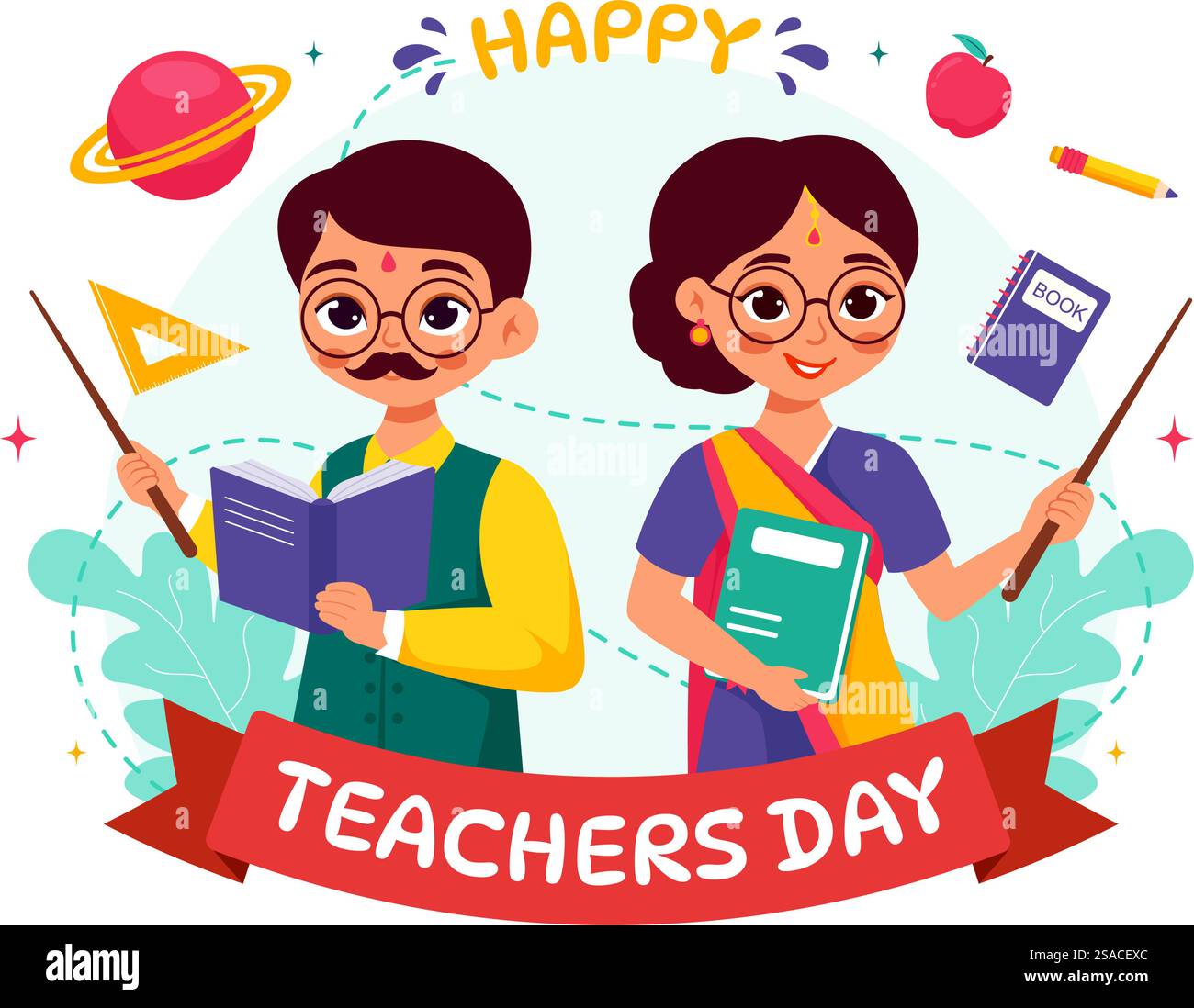 Teachers day holiday vector Cut Out Stock Images & Pictures - Alamy