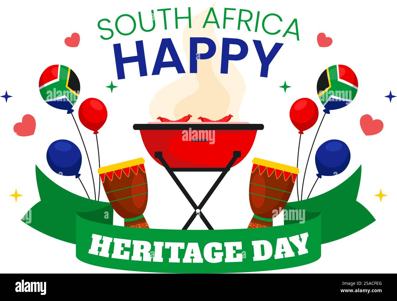 Happy Heritage Day South Africa Vector Illustration for September 24 ...