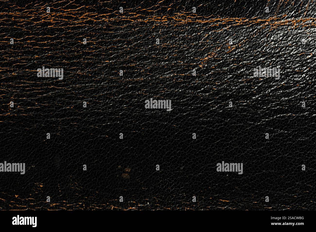 Background is with worn vintage brown leather Stock Photo