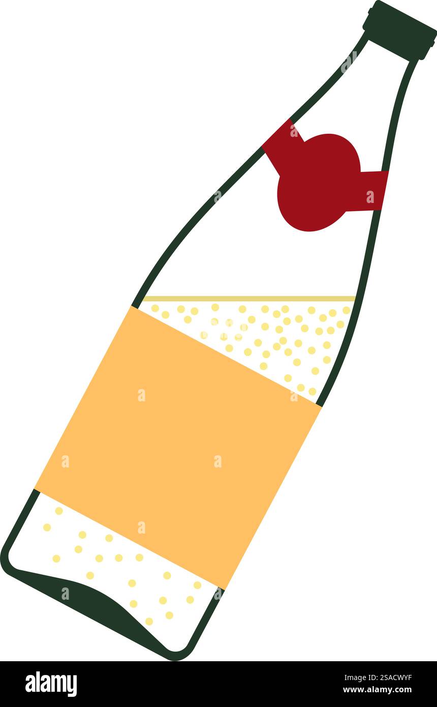 Champagne Bottle Icon. Vector illustration. Stock Vector