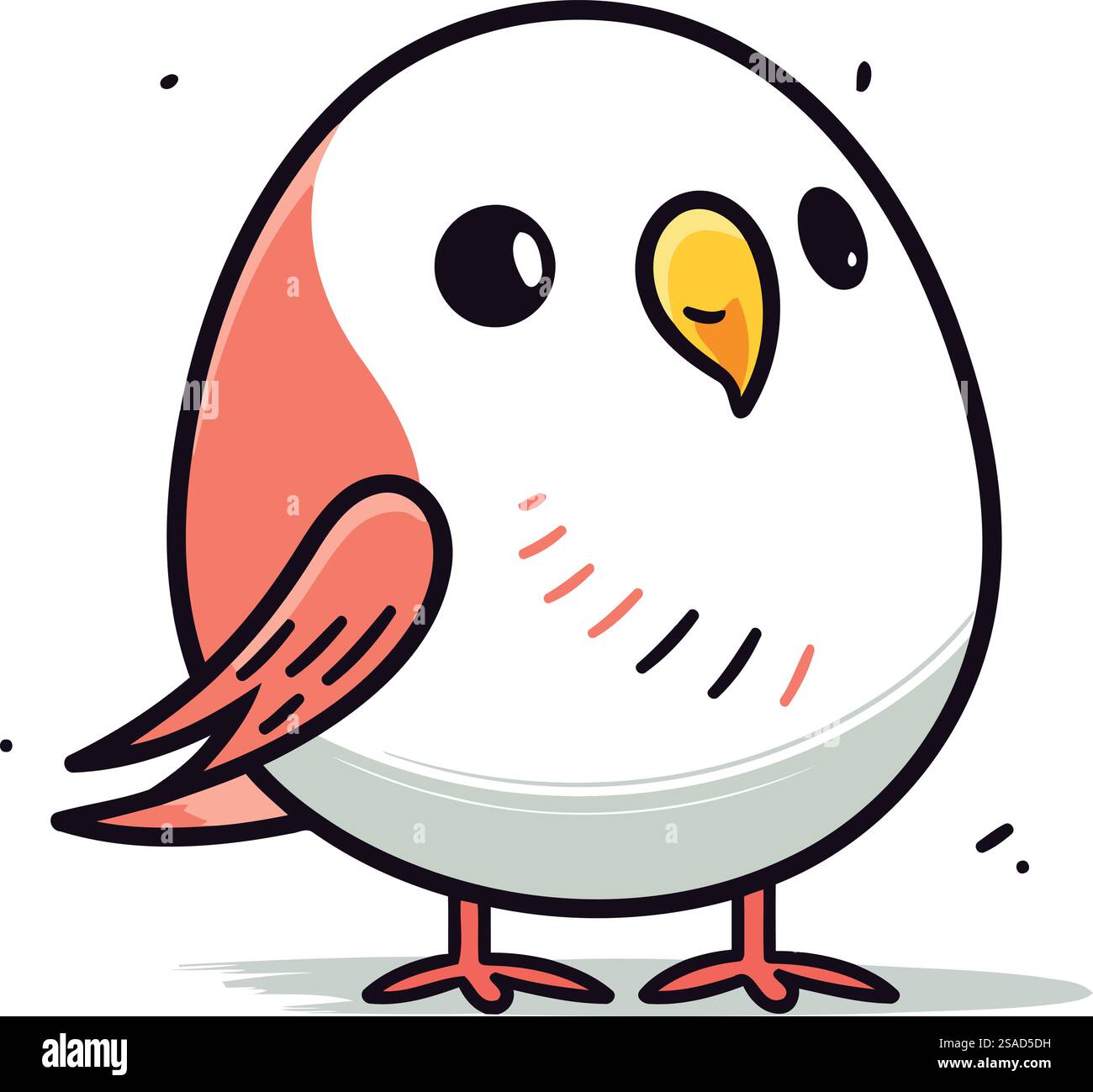 Cute bird. Vector illustration. Isolated on white background Stock ...