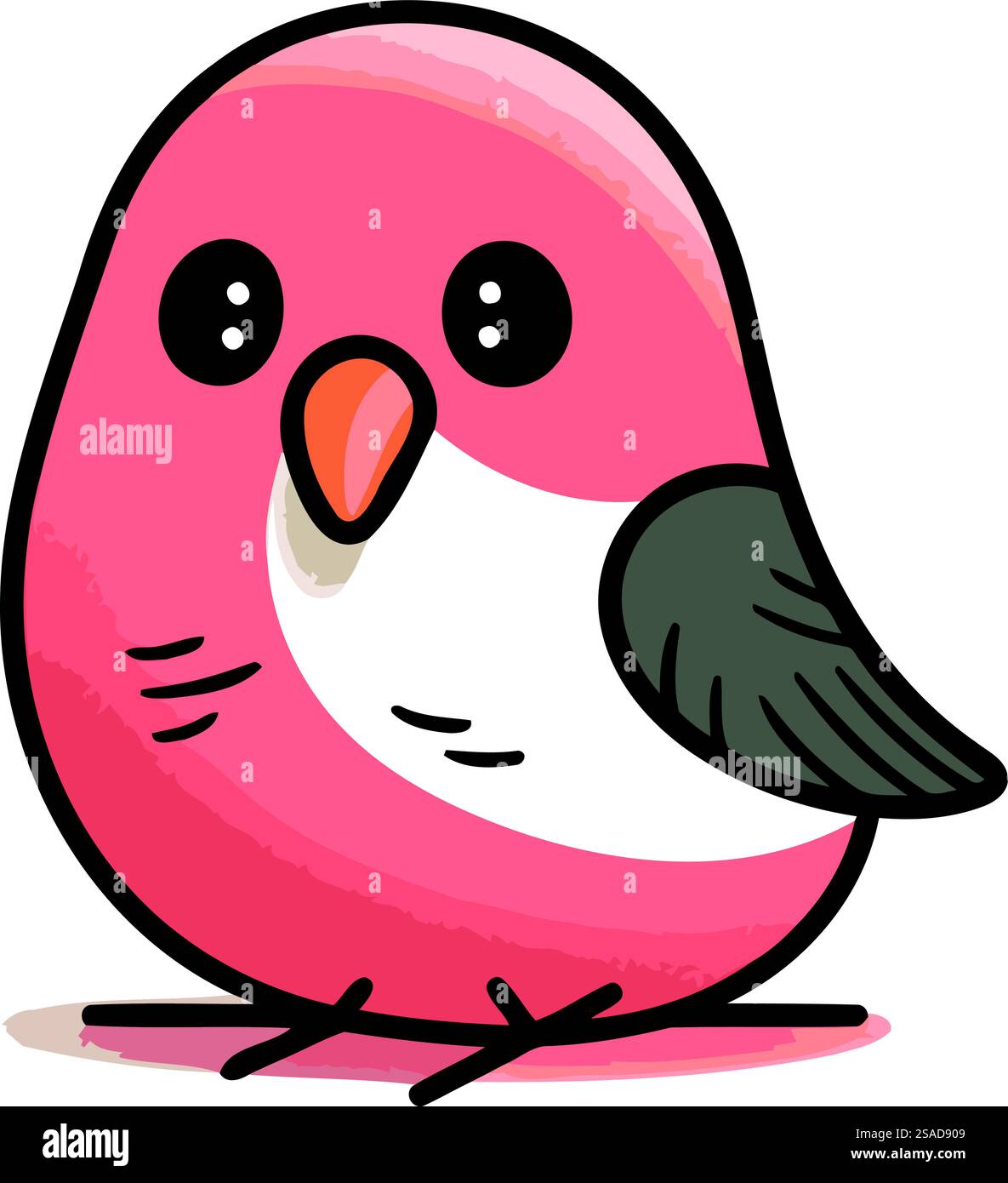 Vector illustration of a cute little bird. Isolated on white background ...