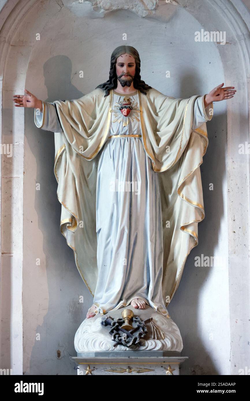 Sacred Heart Of Jesus Resurrected Christ Statue Saint Sauveur