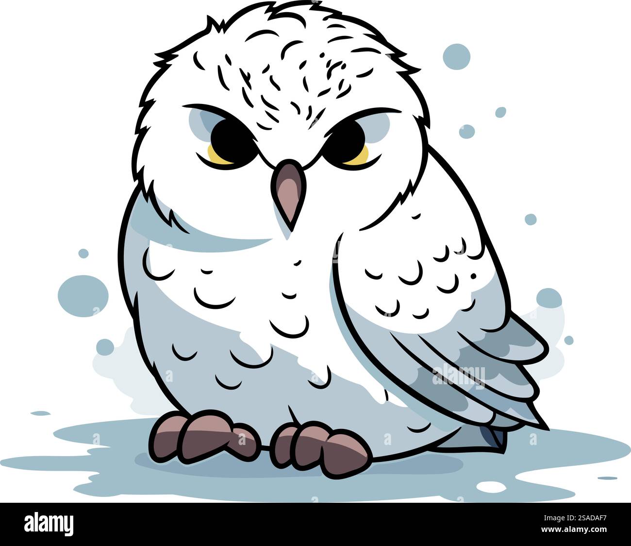 Illustration of a cute owl isolated on a white background vector Stock ...