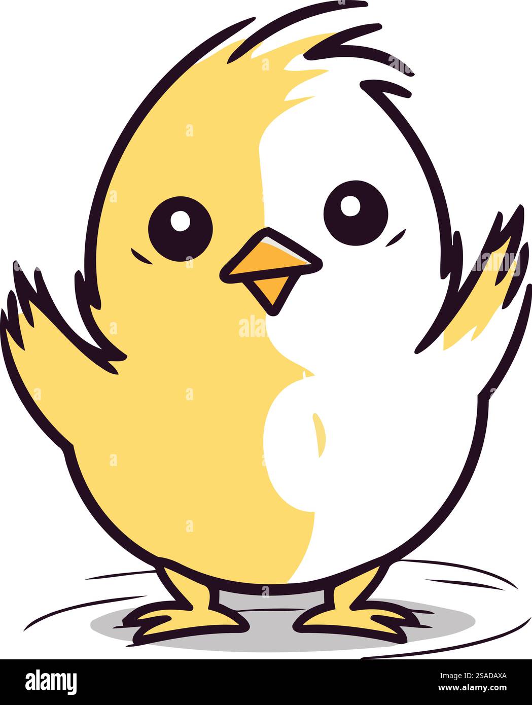 Cute little chick. Vector illustration of a cute little chick Stock ...