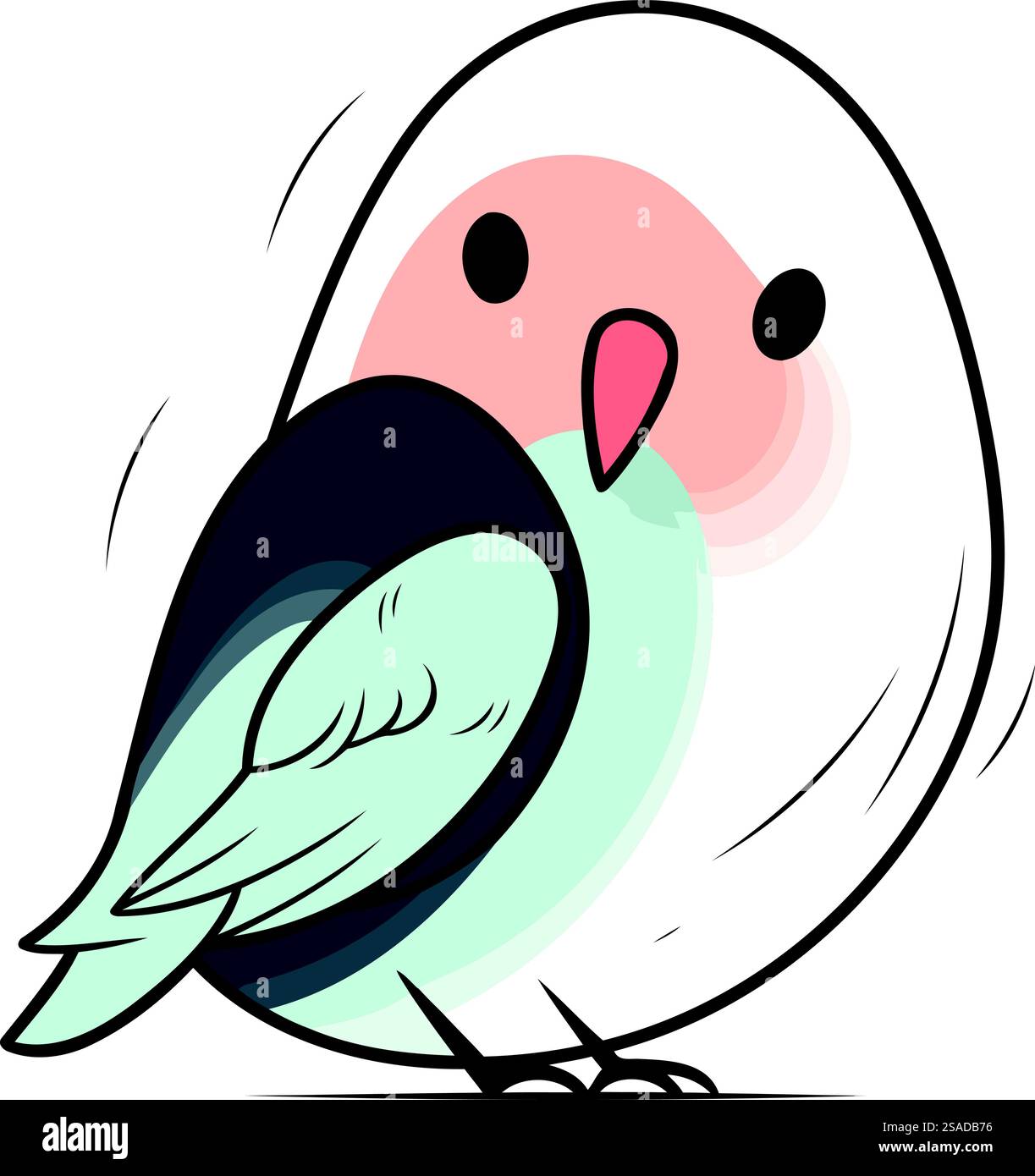 Illustration of cute bird isolated on white background. Vector ...