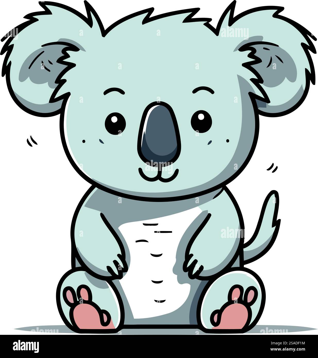 Cute cartoon koala. Vector illustration of a koala Stock Vector Image ...