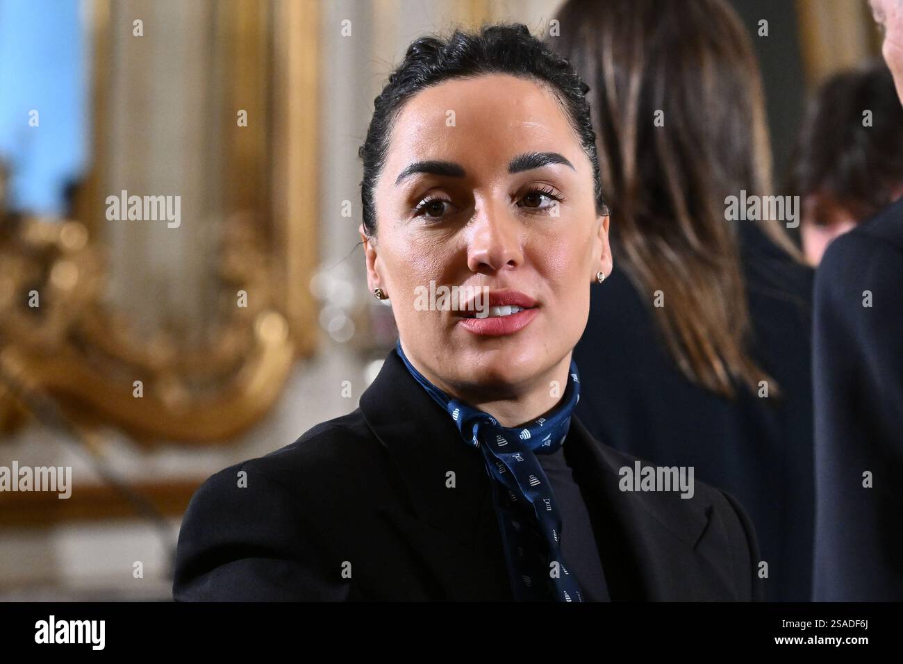 Rome, Italy. 29th Jan, 2025. Martina Trevisan seen during the meeting with the President of the Italian Republic Sergio Mattarella who met the Italian national women's and men's tennis teams, winners of the BJK Cup and Davis Cup at the Quirinale. Credit: SOPA Images Limited/Alamy Live News Stock Photo