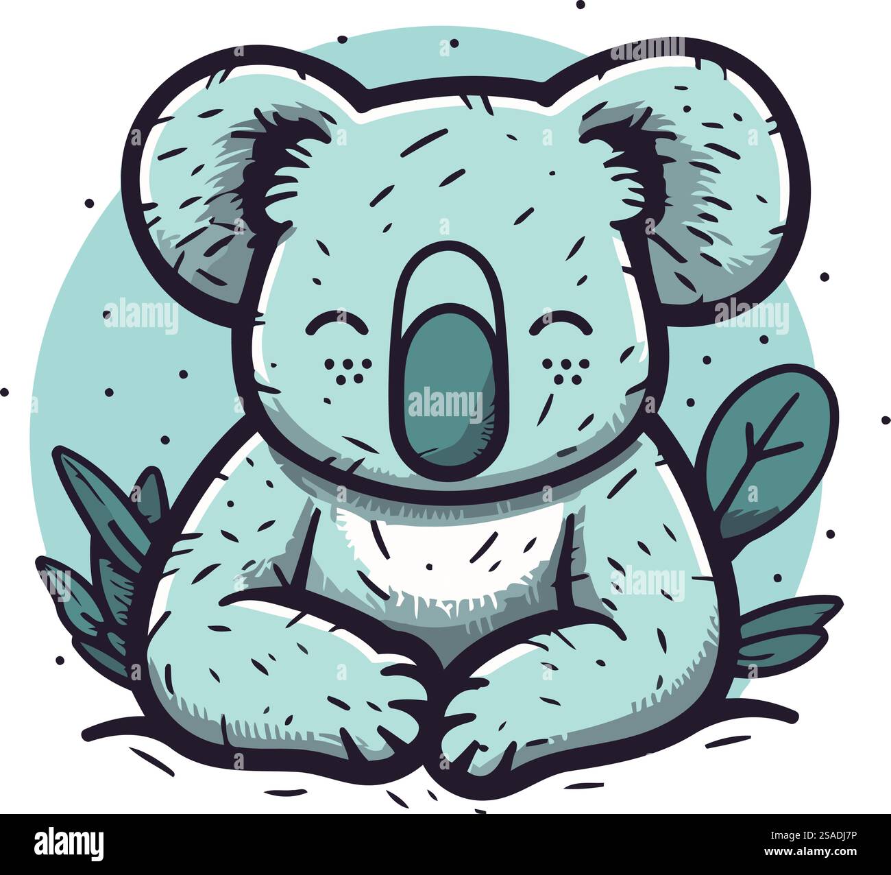 Cute cartoon koala bear. Vector illustration of a wild animal Stock ...