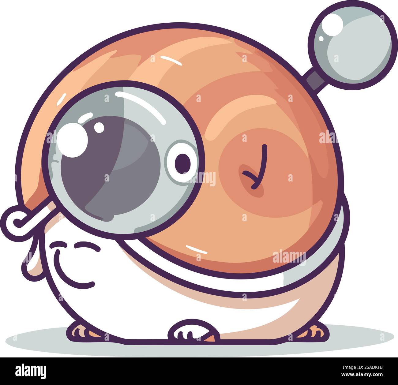 Cute cartoon snail character. Vector illustration of a cute snail Stock ...