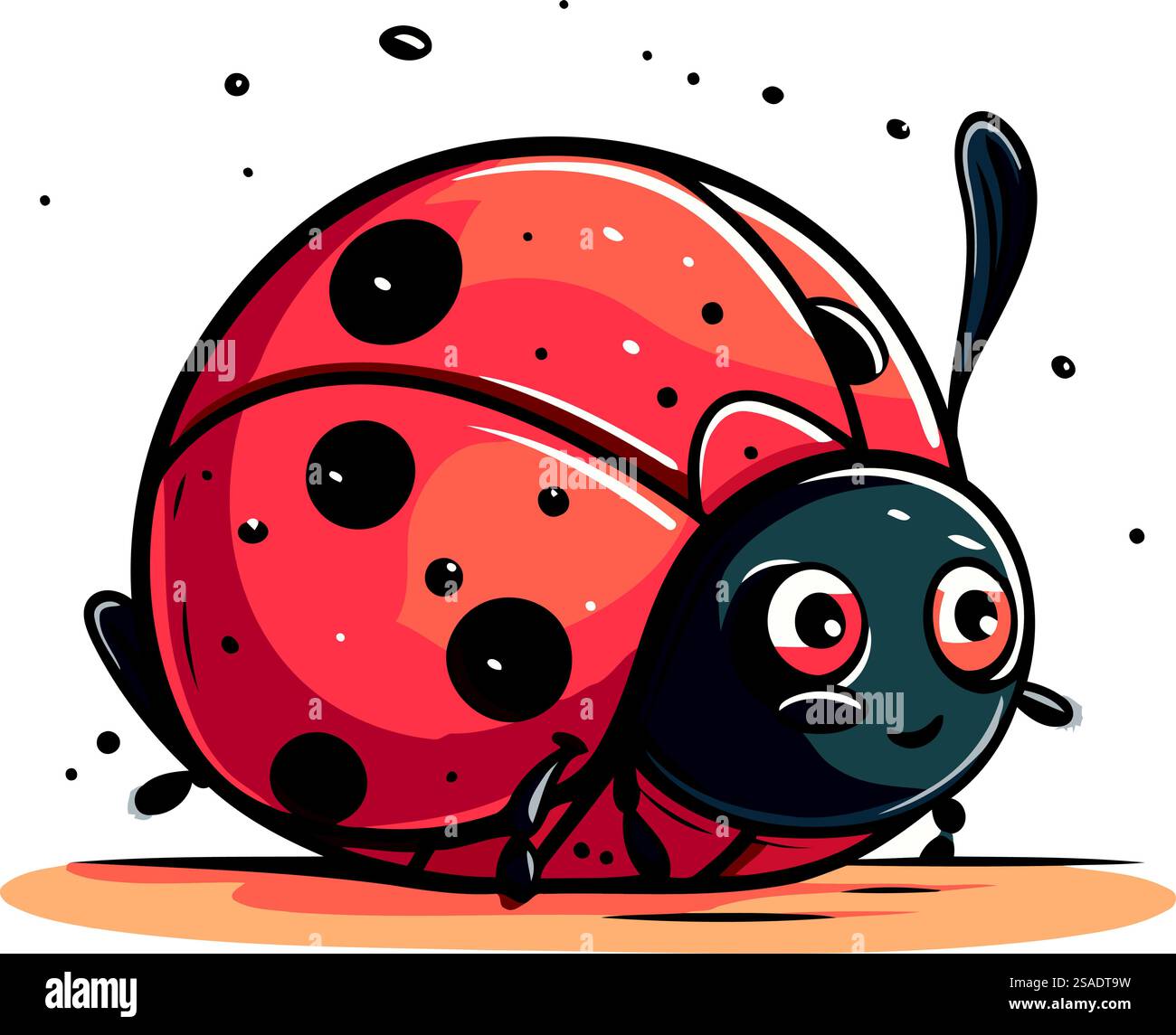 Cartoon ladybug. Cute ladybug. Vector illustration Stock Vector Image ...