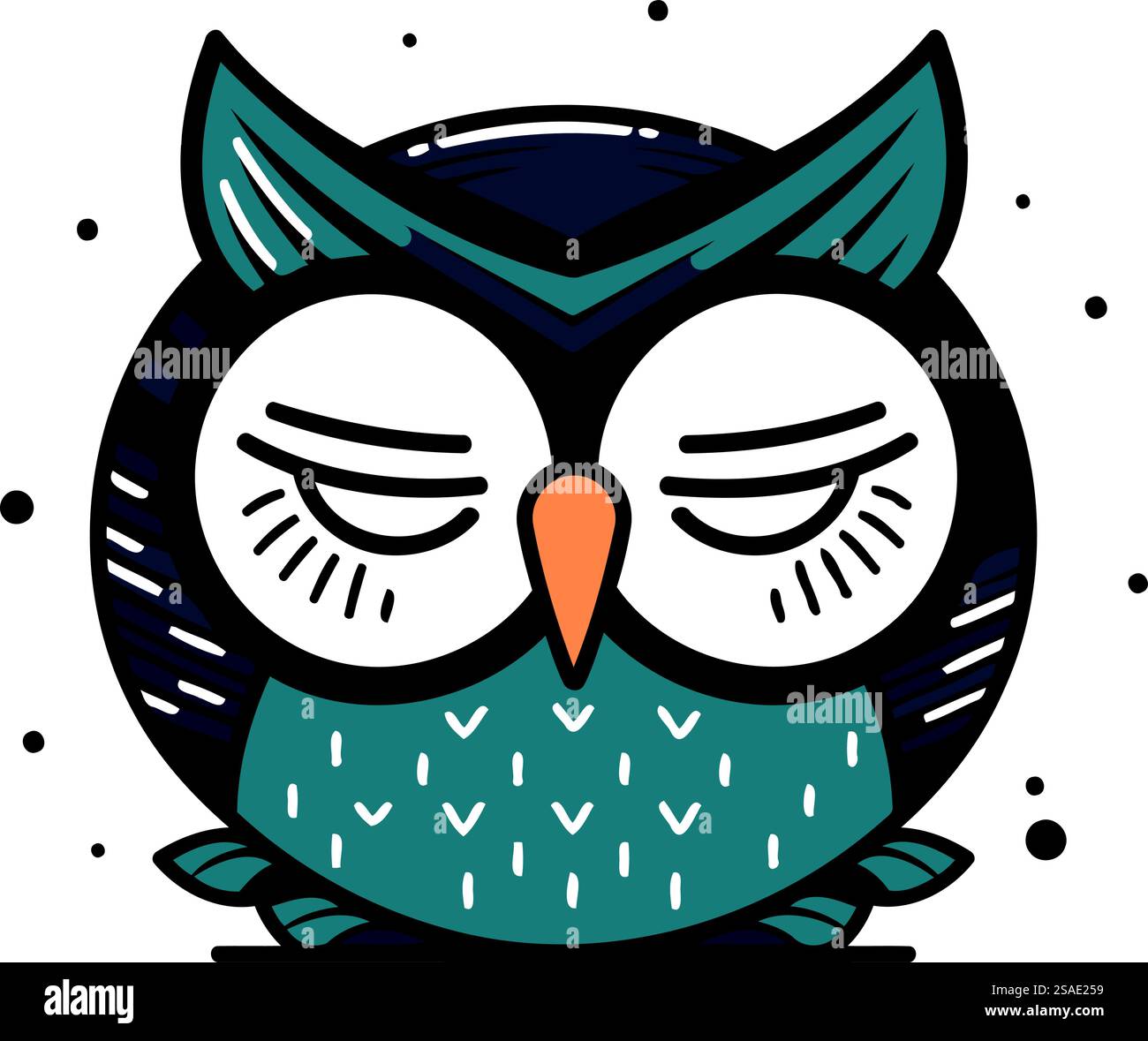 Owl head. Vector illustration in doodle style isolated on white ...