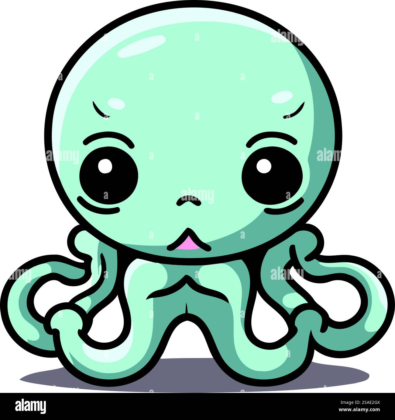 Cute Octopus Cartoon Mascot Character Vector Illustration Stock Vector ...