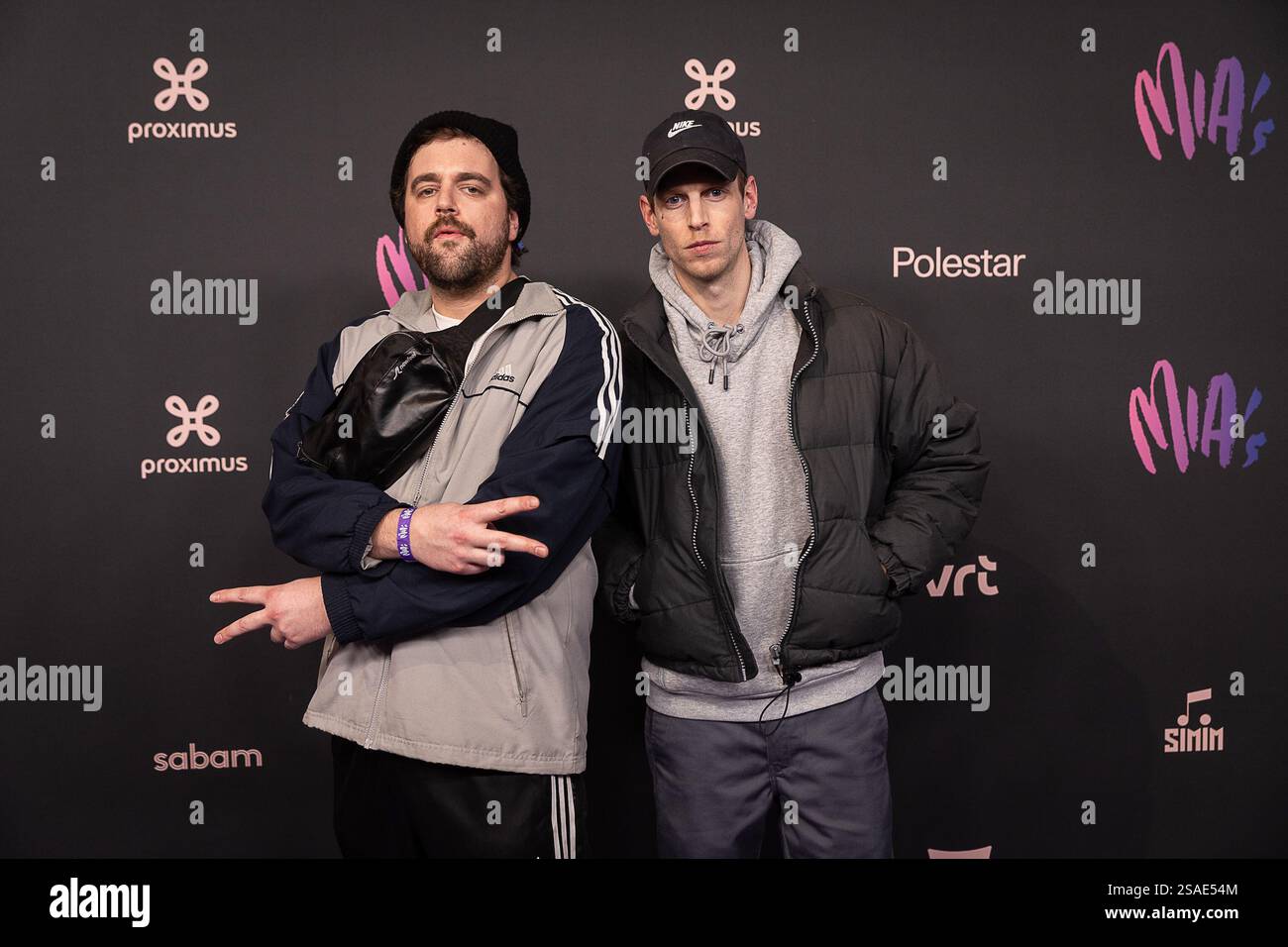 Merksem, Belgium. 29th Jan, 2025. Artists Drill rappers, Bert Janssens ...