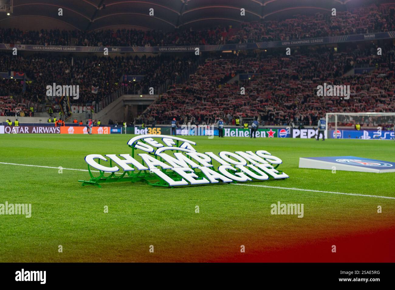 Vor Spielbeginn, UEFA Champions League, Schriftzug, GER, VfB Stuttgart