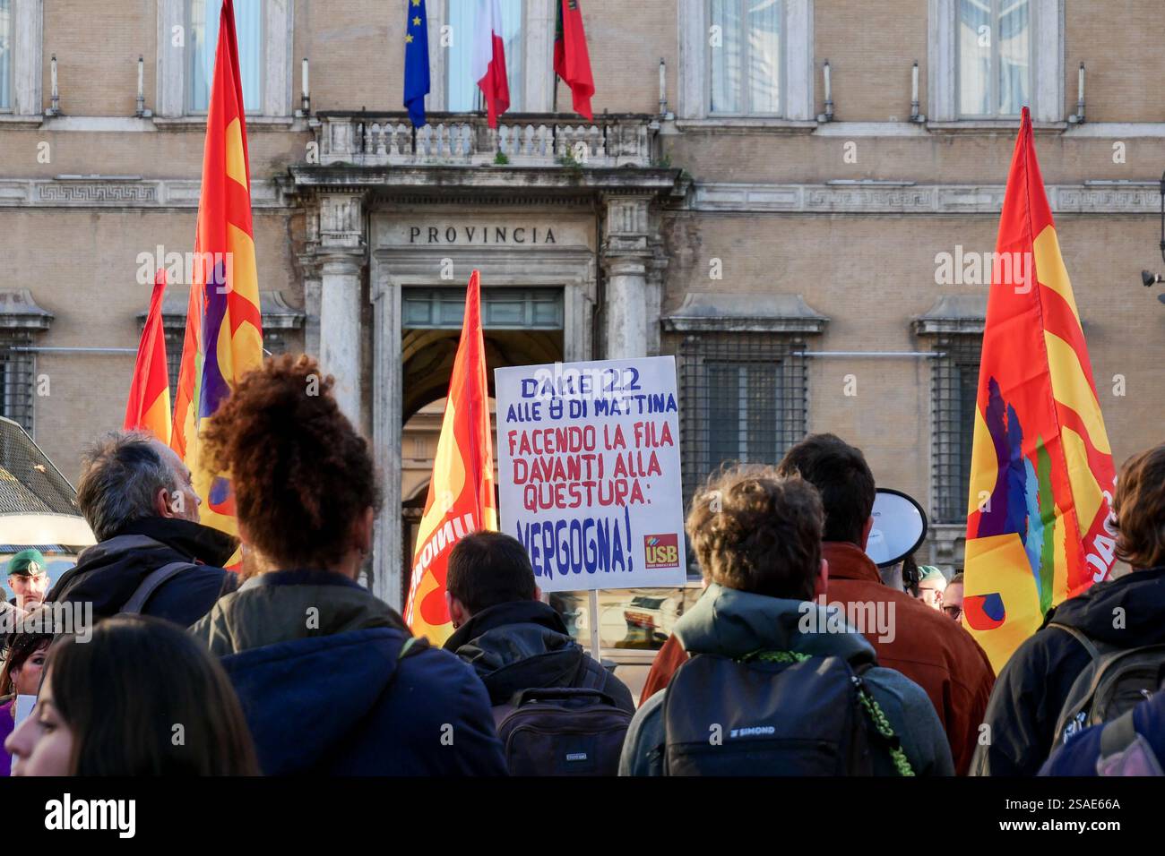 De Jan Rome Rome, . 29th Jan, 2025. 01/29/2025 Rome, a picket of the Unione ...