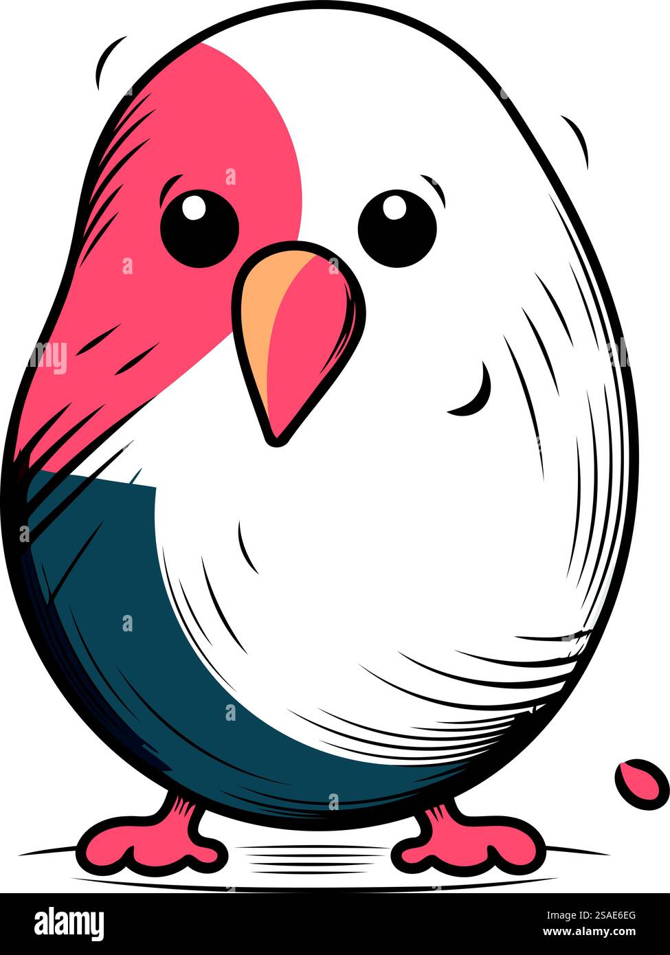 Illustration of a cute little bird isolated on white background vector ...