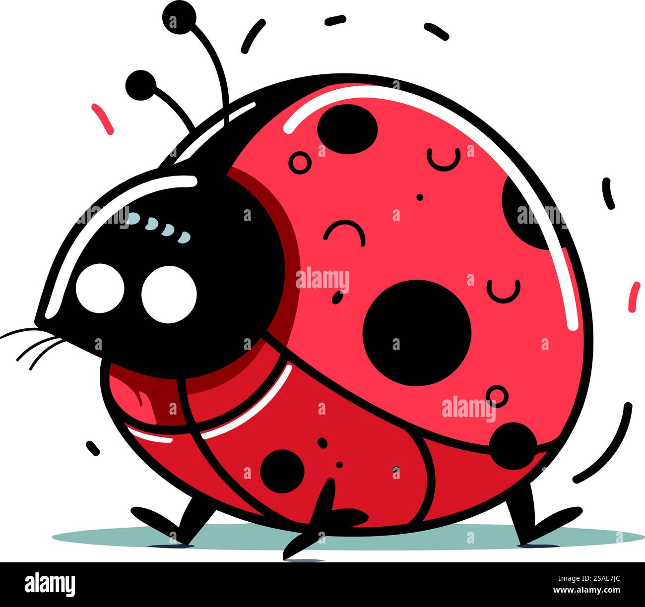 Cute cartoon ladybug. Vector illustration. Cute ladybug Stock Vector ...