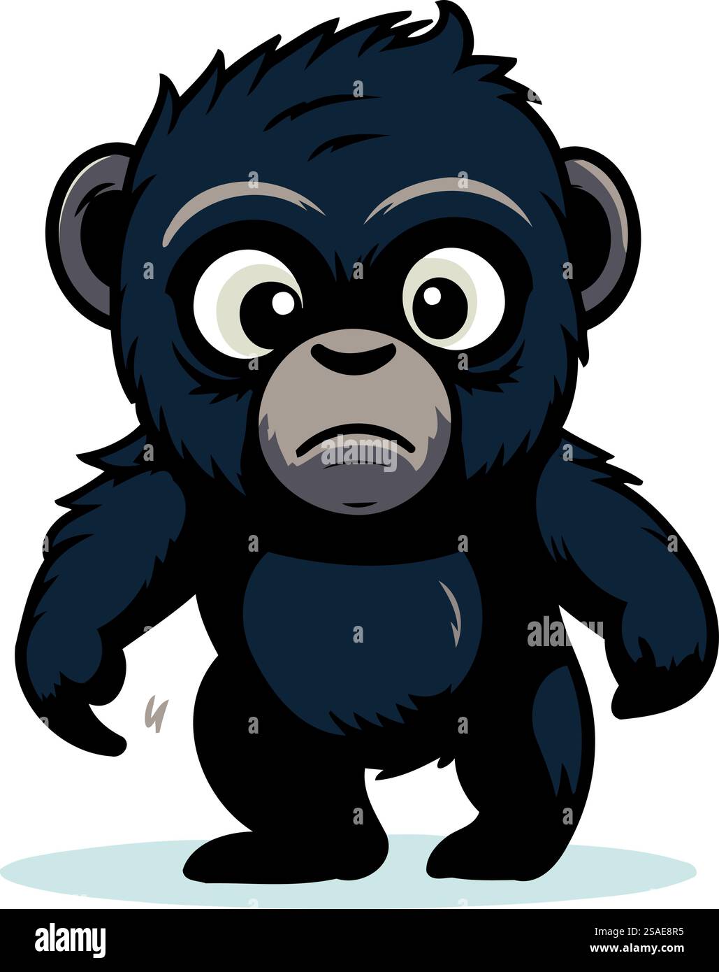 Gorilla Cartoon Character Mascot Illustration Isolated on White ...