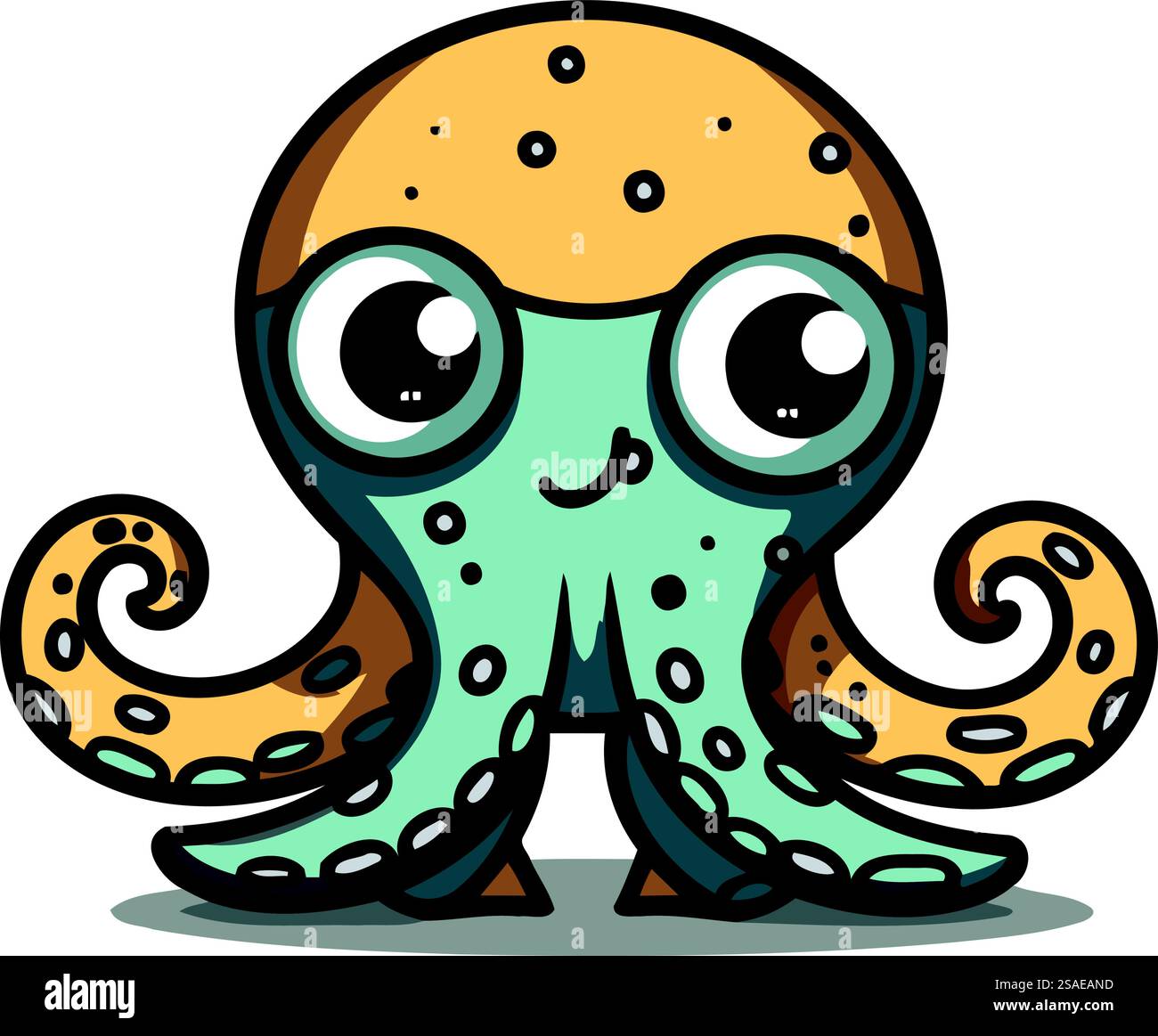 Cute Octopus Cartoon Mascot Character Vector Illustration Stock Vector ...