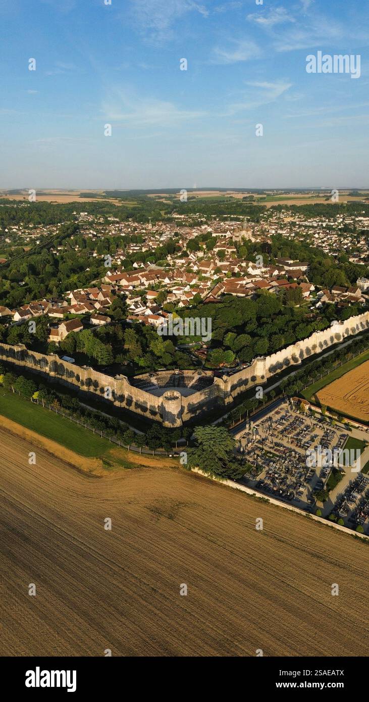 Drone photo provins ramparts hi-res stock photography and images - Alamy