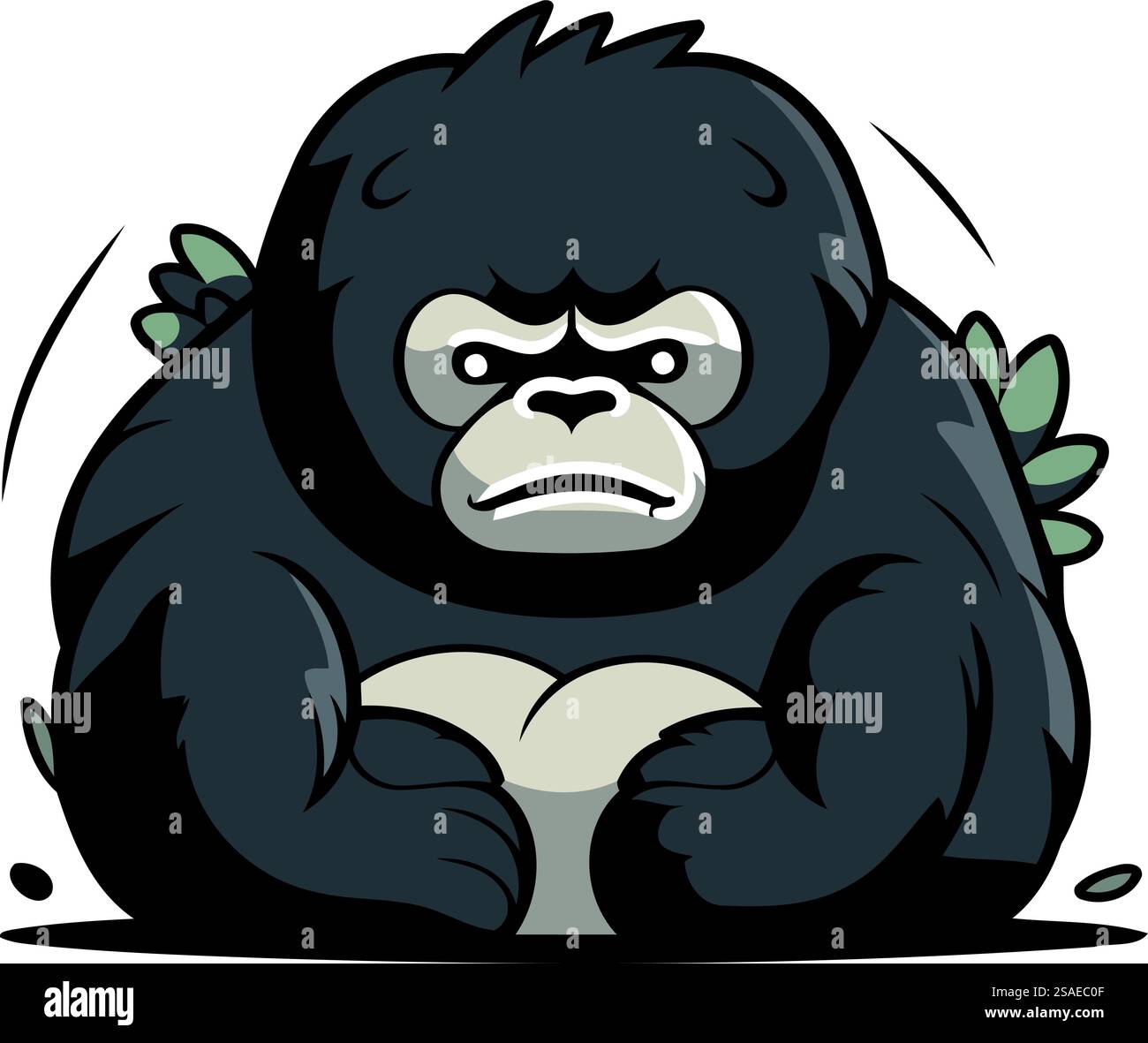 Gorilla Cartoon Mascot Character. Vector Illustration Stock Vector ...