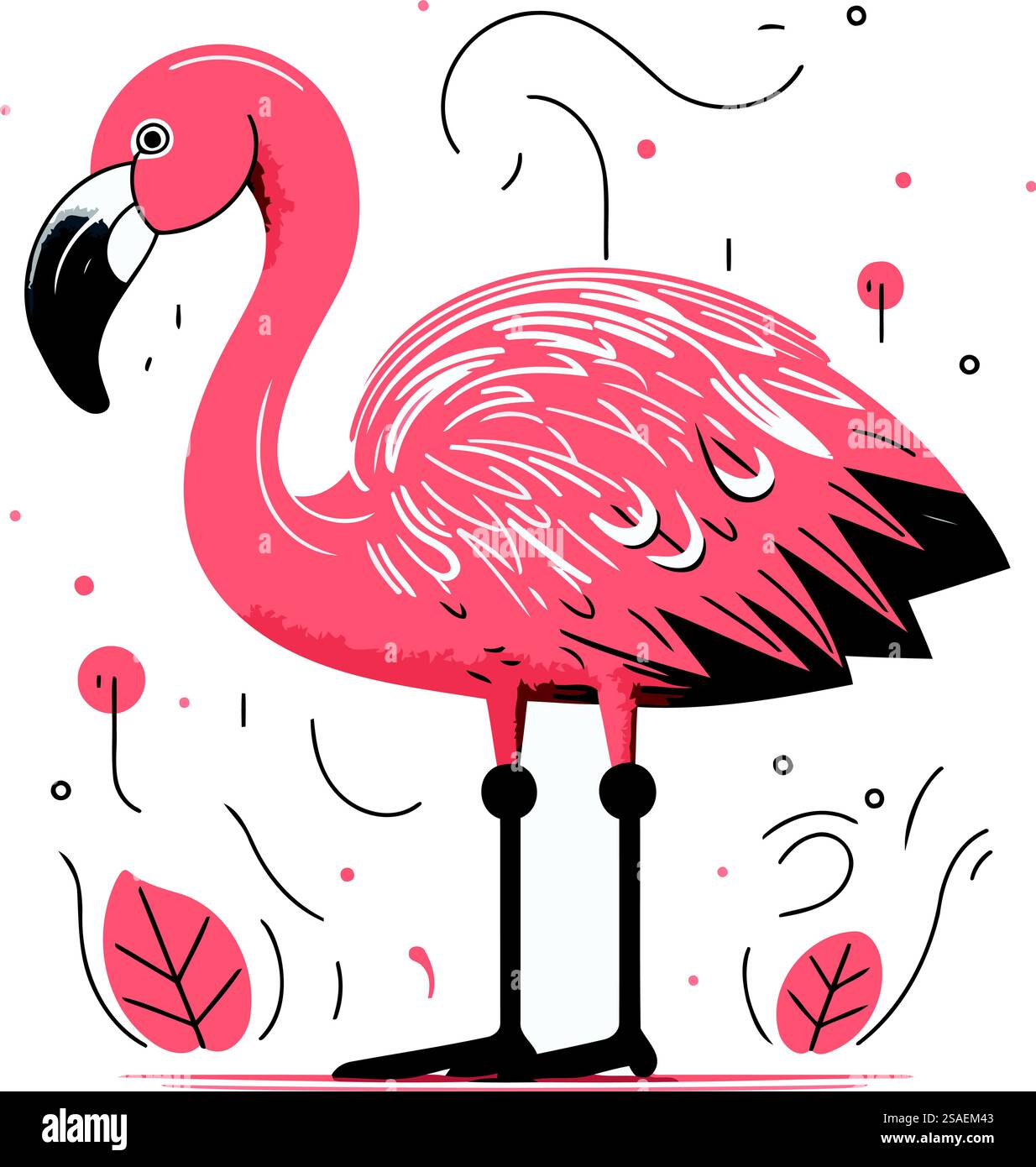 Flamingo vector illustration. Isolated flamingo vector illustration ...