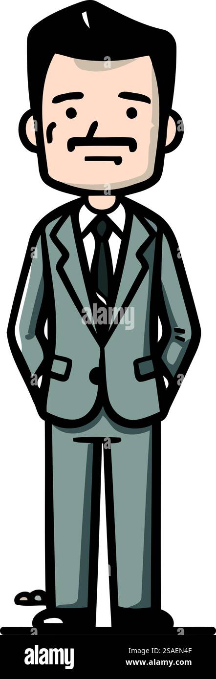 Businessman cartoon isolated on white background. Vector illustration ...