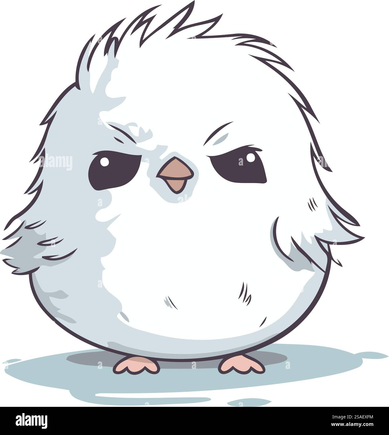 Illustration of a Cute Little Baby Chick on White Background Stock ...