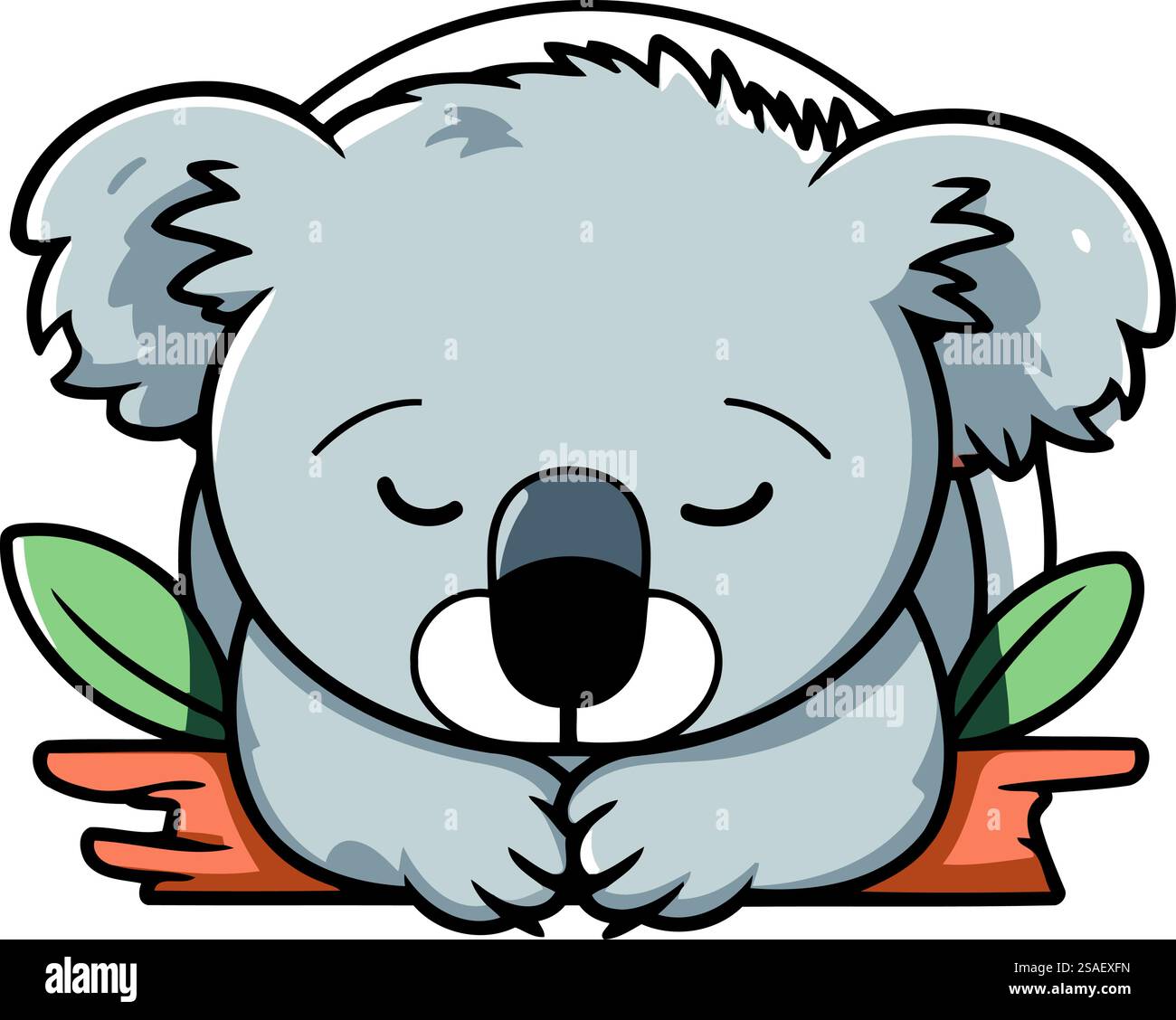 Cute Koala Bear Sleeping Vector Icon Cartoon Illustration Graphic ...