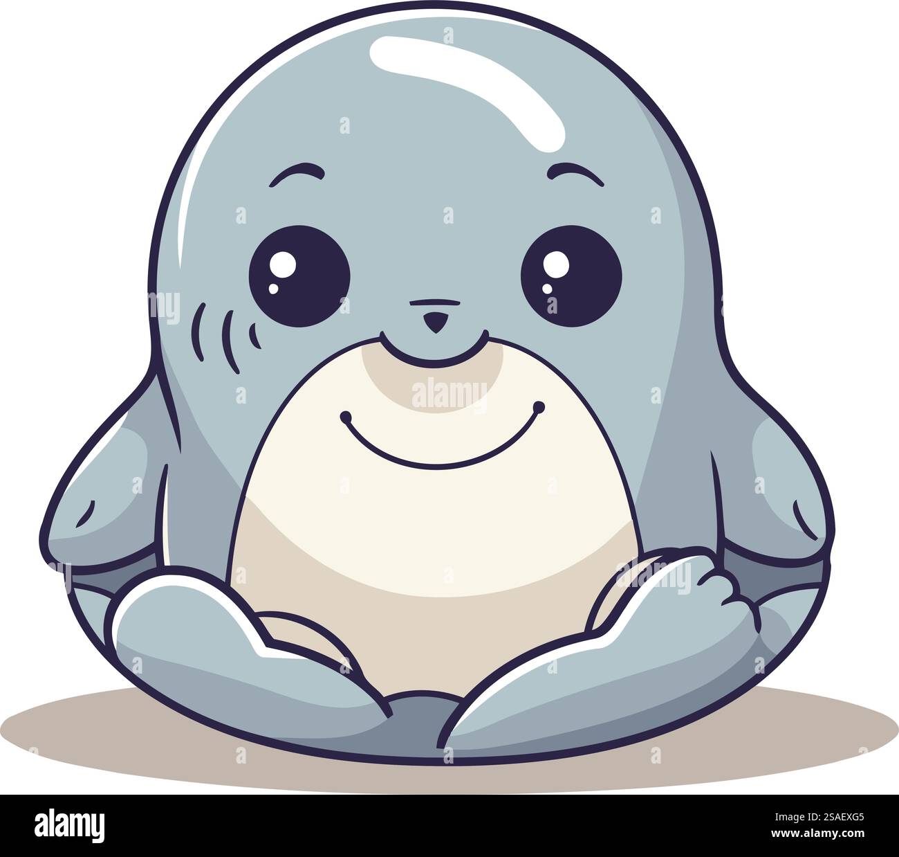 Cute baby seal character cartoon vector illustration. Cute baby seal ...