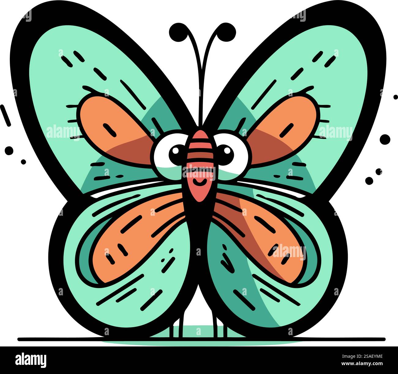 Butterfly. Colored flat vector illustration on white background Stock ...