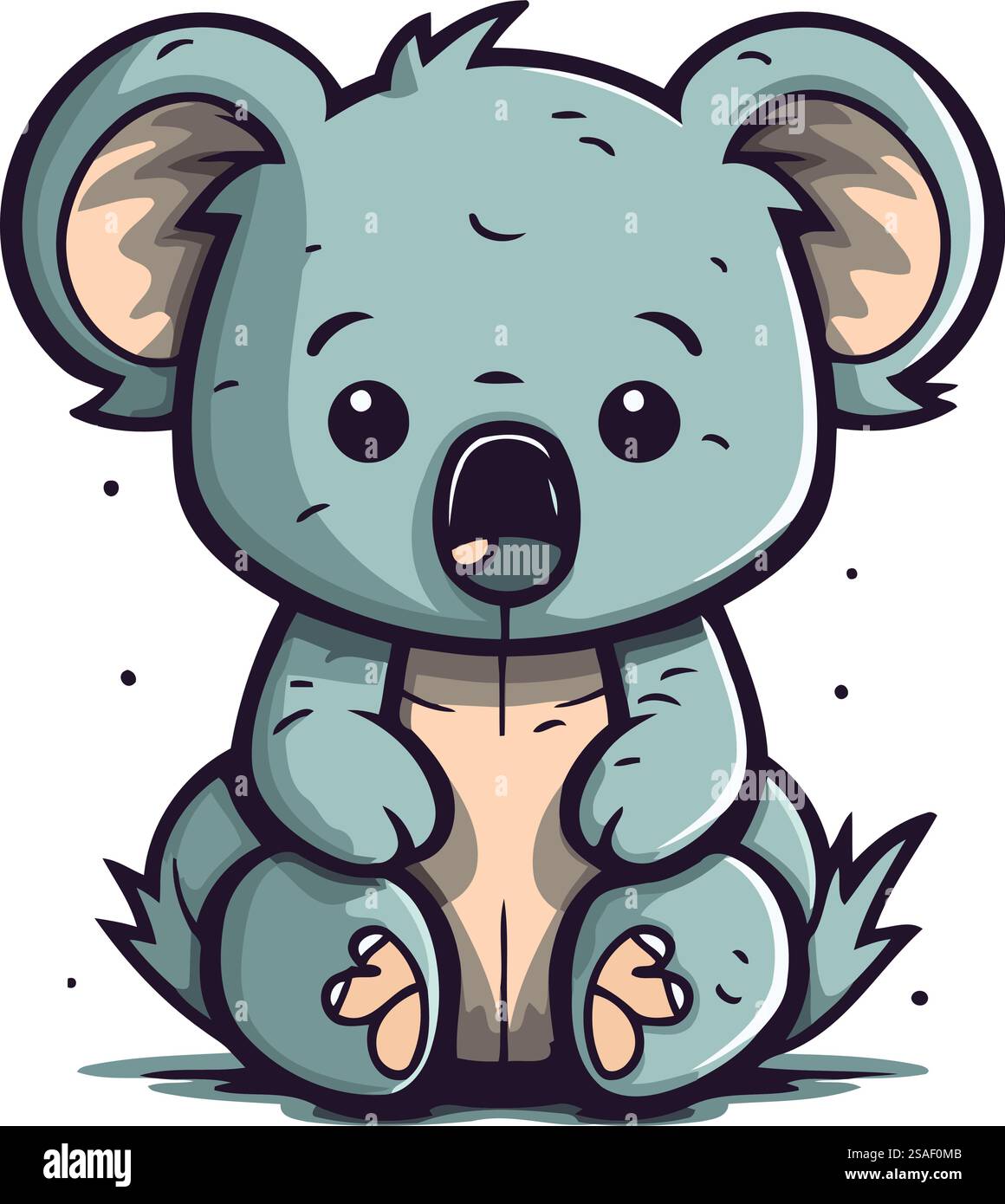 Cute cartoon koala. Vector illustration of a koala Stock Vector Image ...