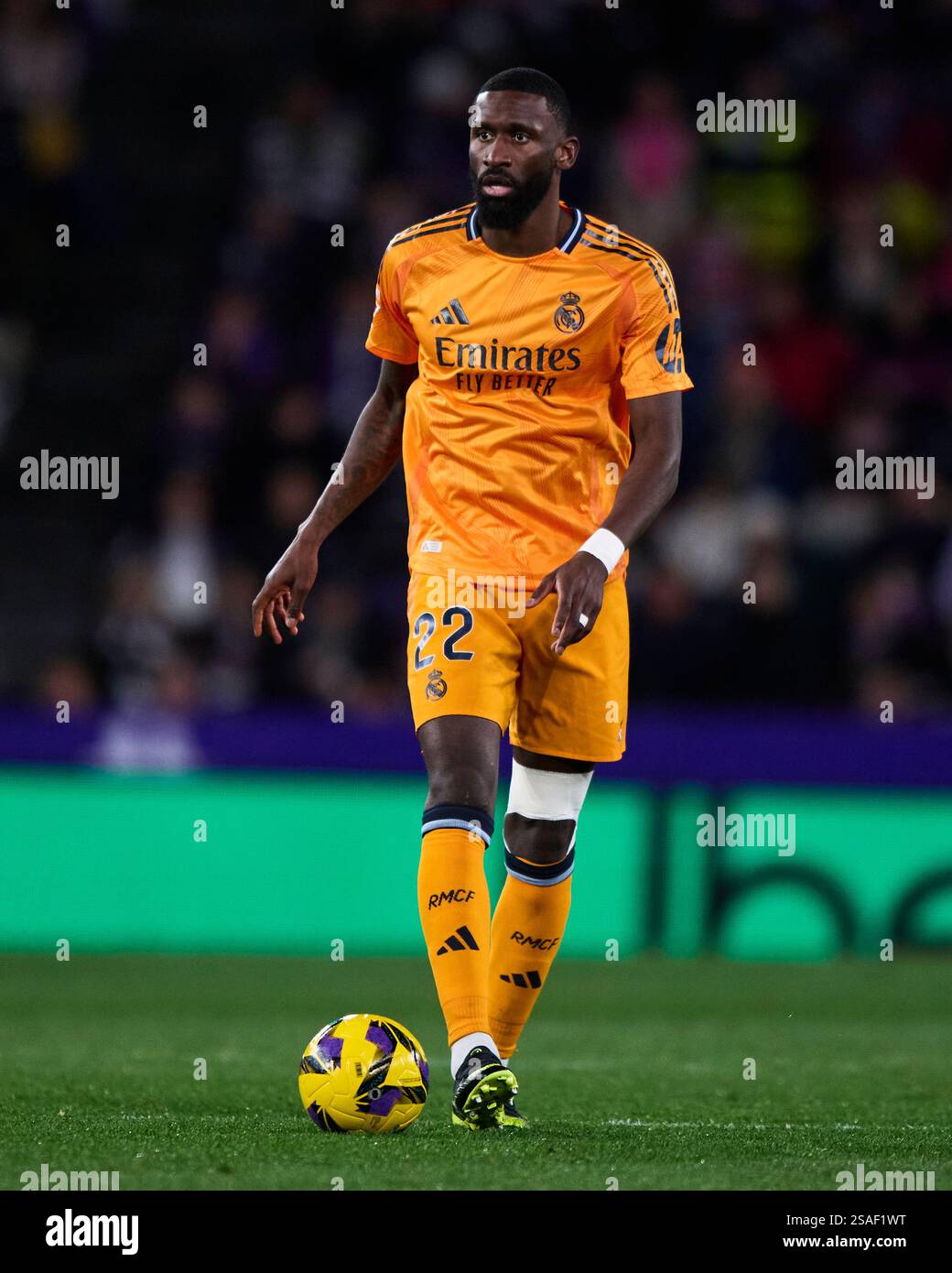 Antonio Rudiger of Real Madrid CF with the ball during the LaLiga EA ...