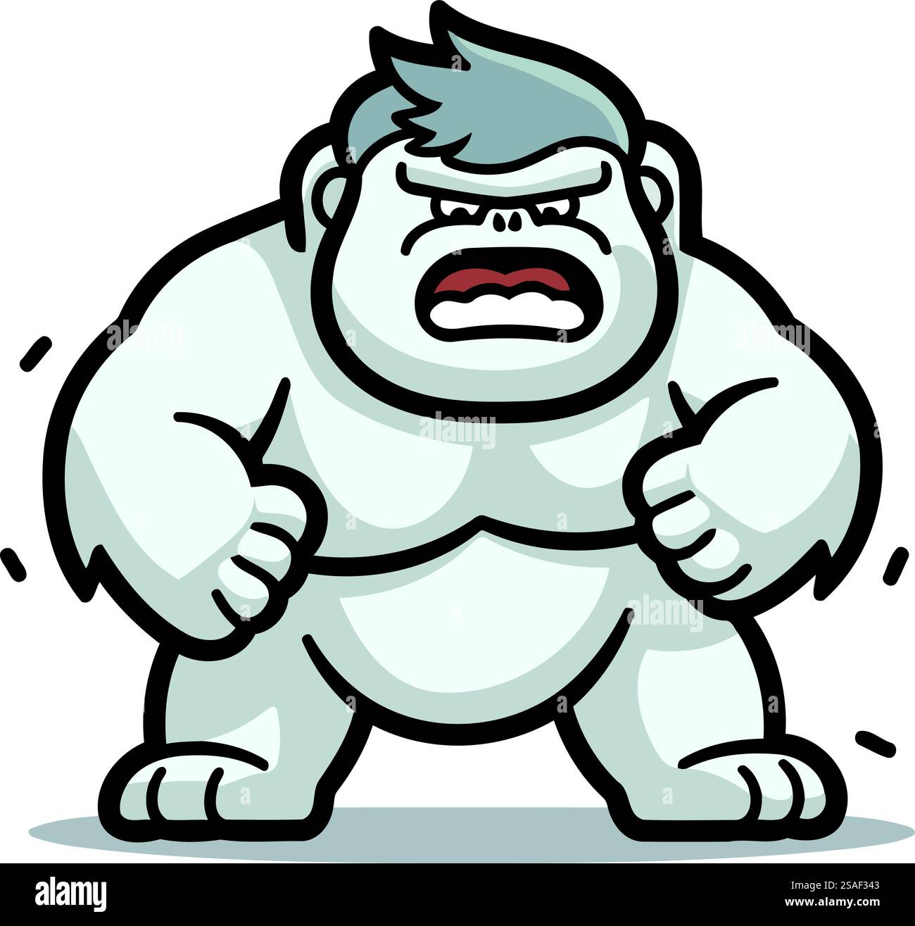 Angry Gorilla Cartoon Mascot Character Vector Illustration Stock Vector ...