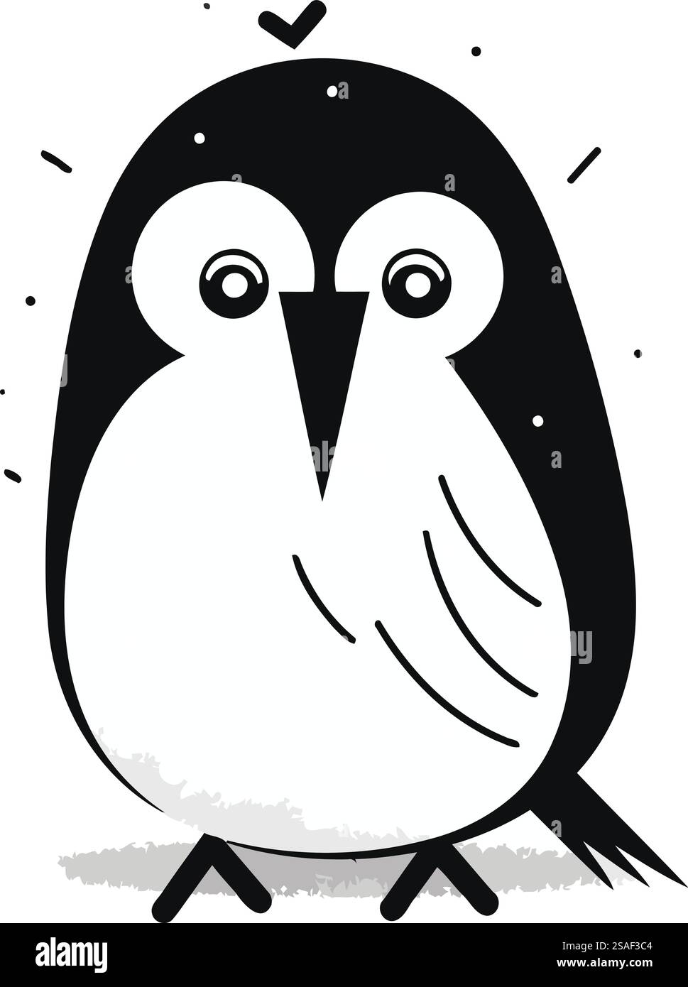 cute little penguin bird cartoon vector illustration graphic design ...