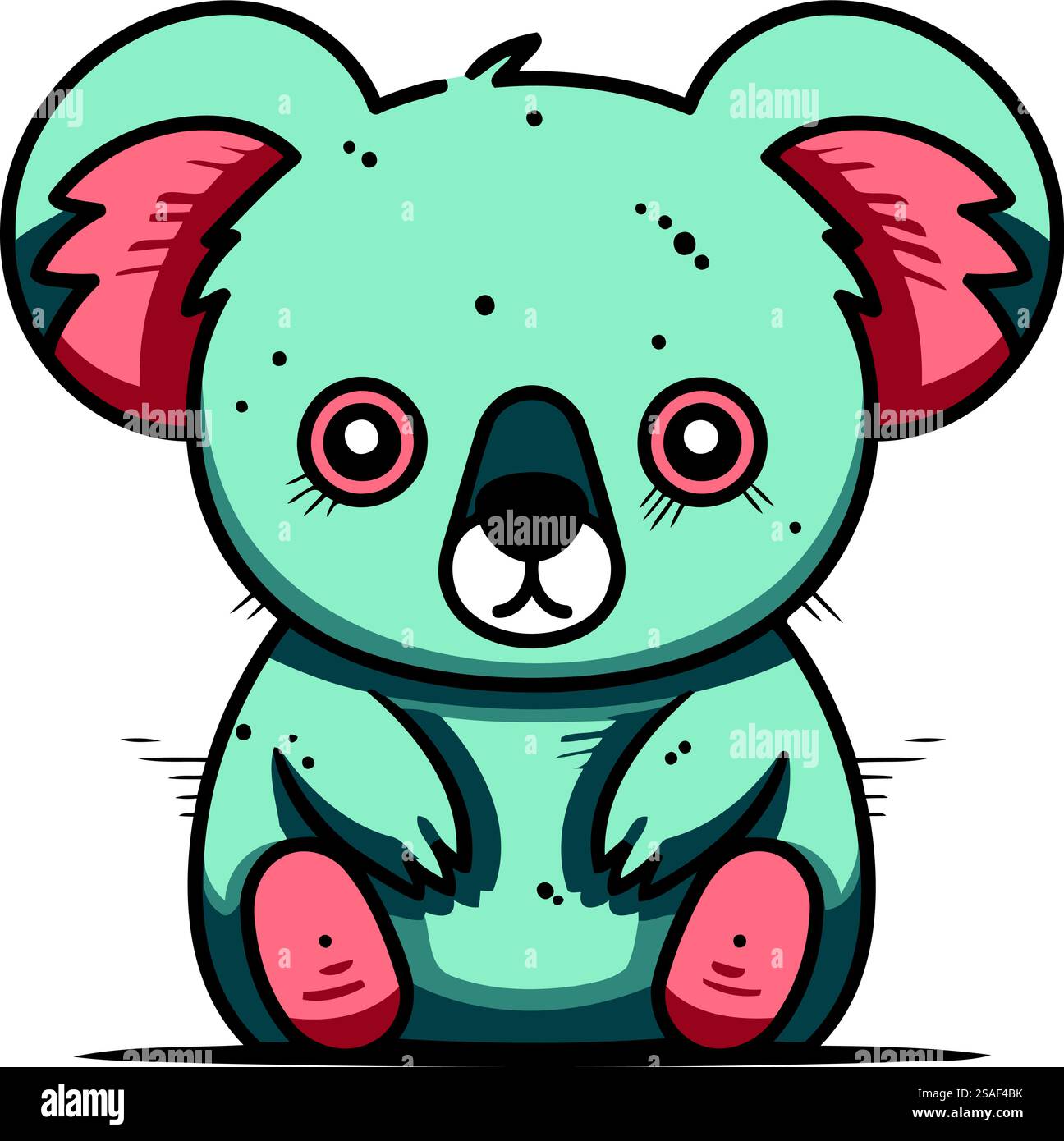 Cute cartoon koala. Vector illustration of a cute koala Stock Vector ...