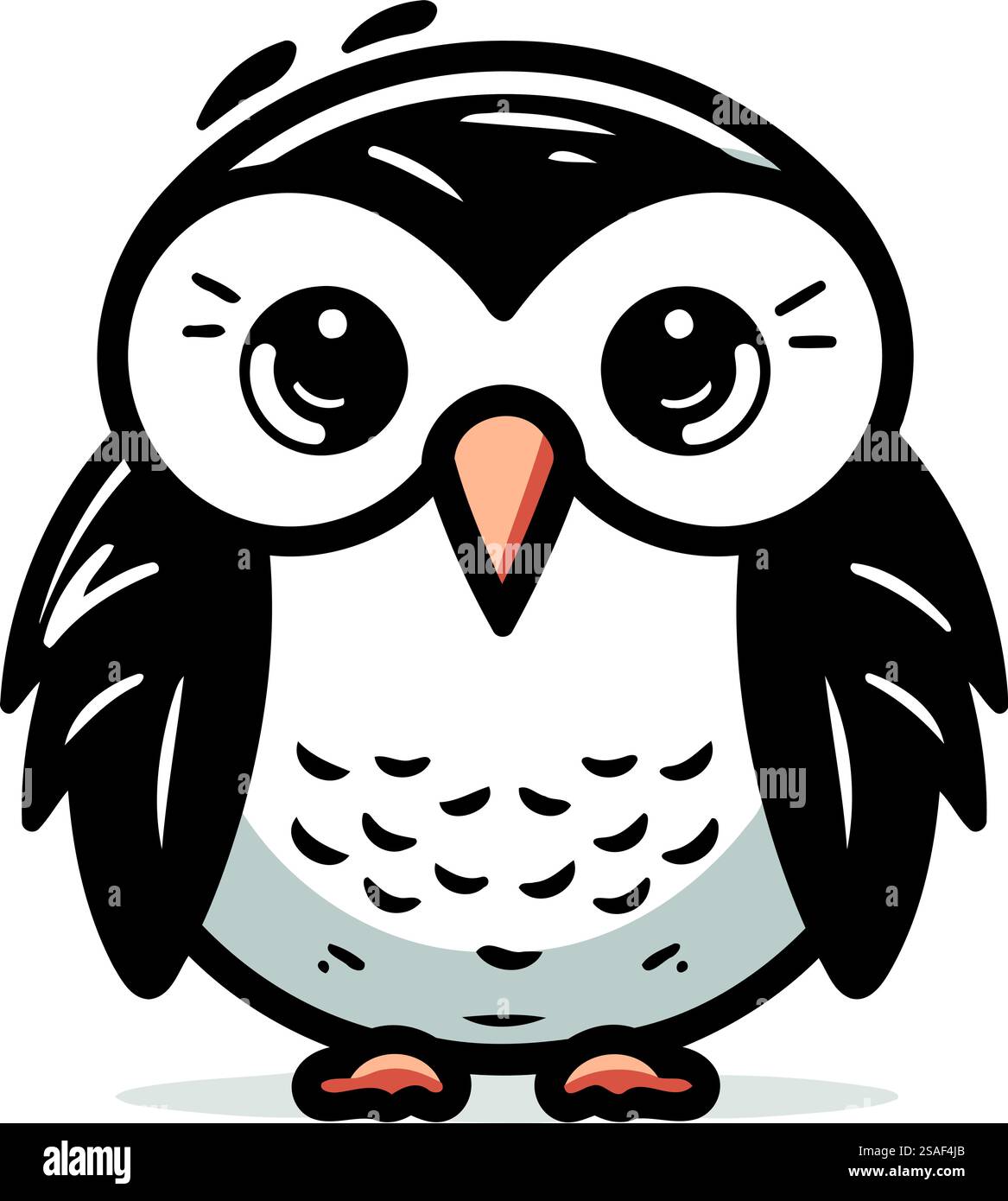Cute Owl Bird Cartoon Mascot Character Vector Illustration Stock Vector ...
