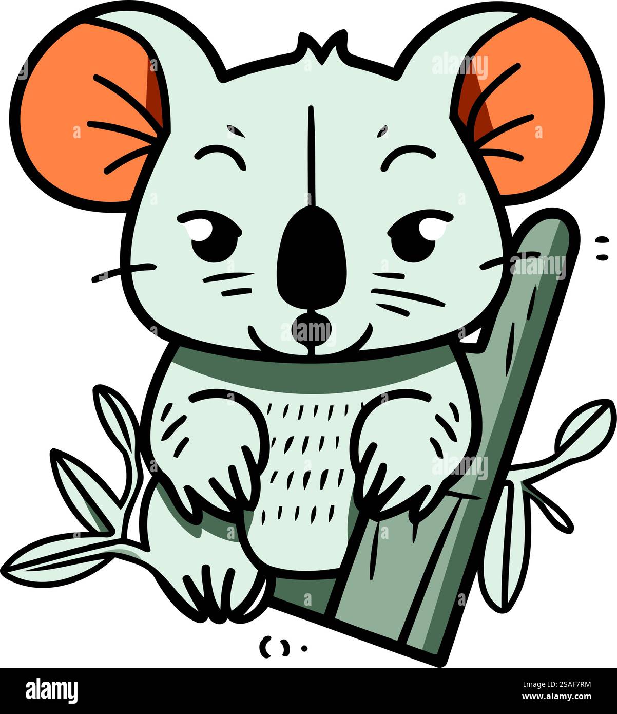Cute cartoon mouse. Vector illustration isolated on a white background ...