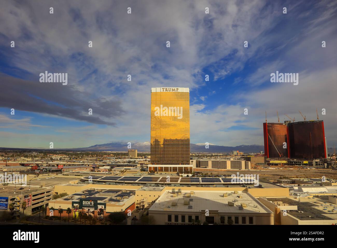 LAS VEGAS - DEC 23, 2019: Famous Trump hotel and casino on Las Vegas ...