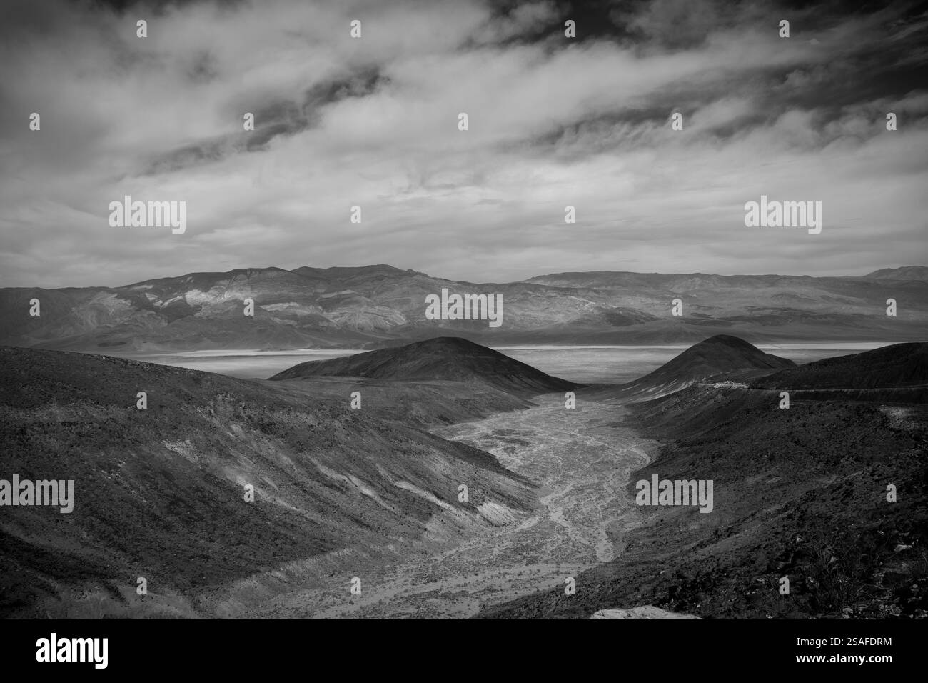 Death valley badlands panoramic Black and White Stock Photos & Images ...